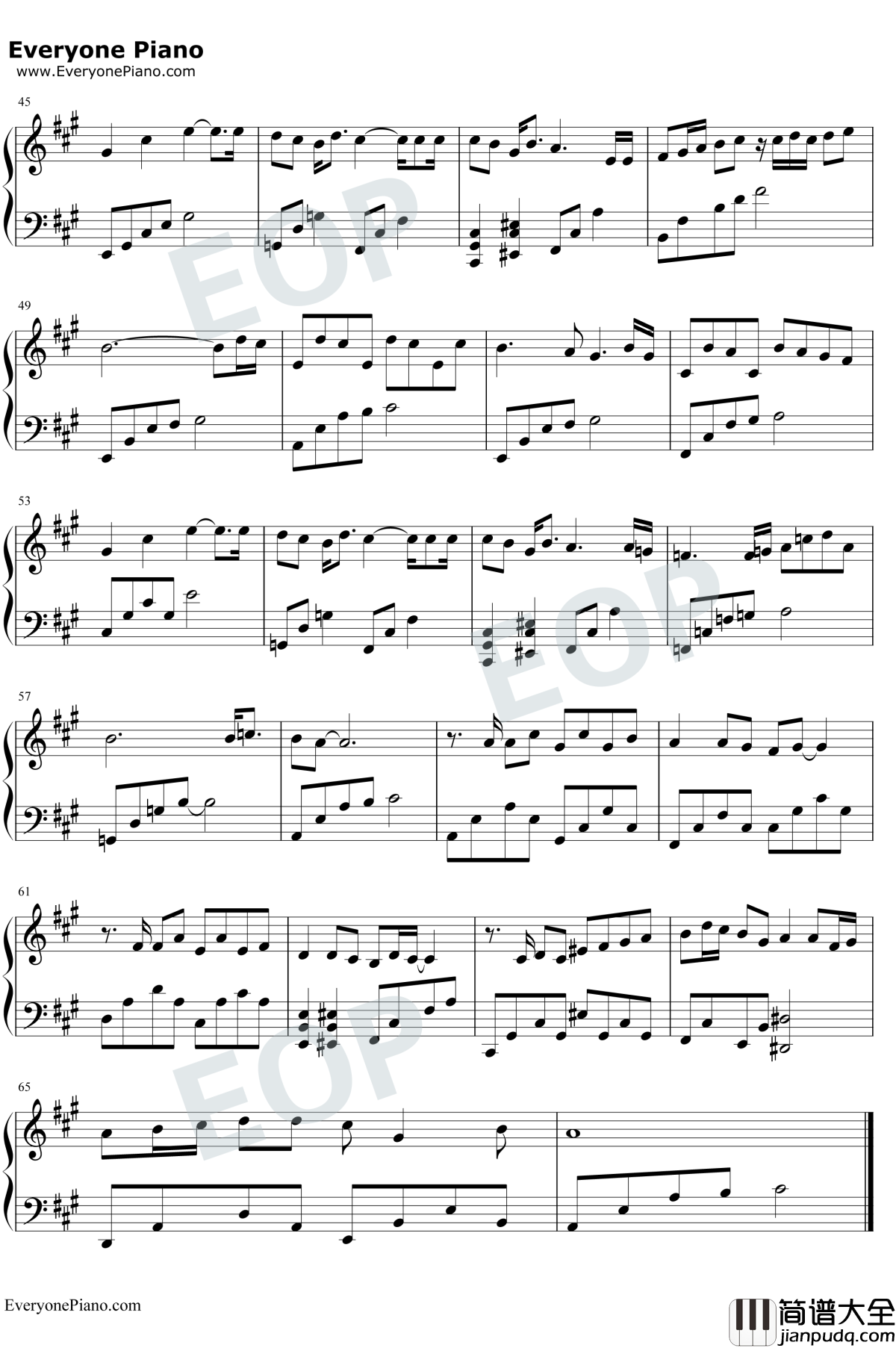 最暖的忧伤钢琴谱_田馥甄_温暖的弦主题曲