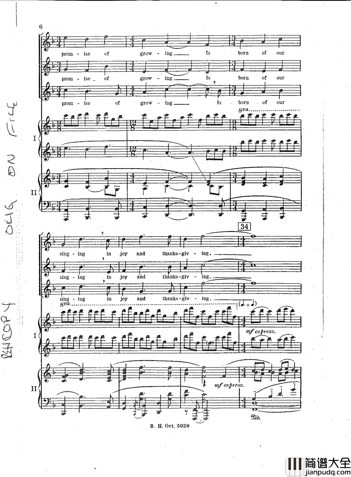 The_promise_of_living钢琴谱_Aaron_Copland