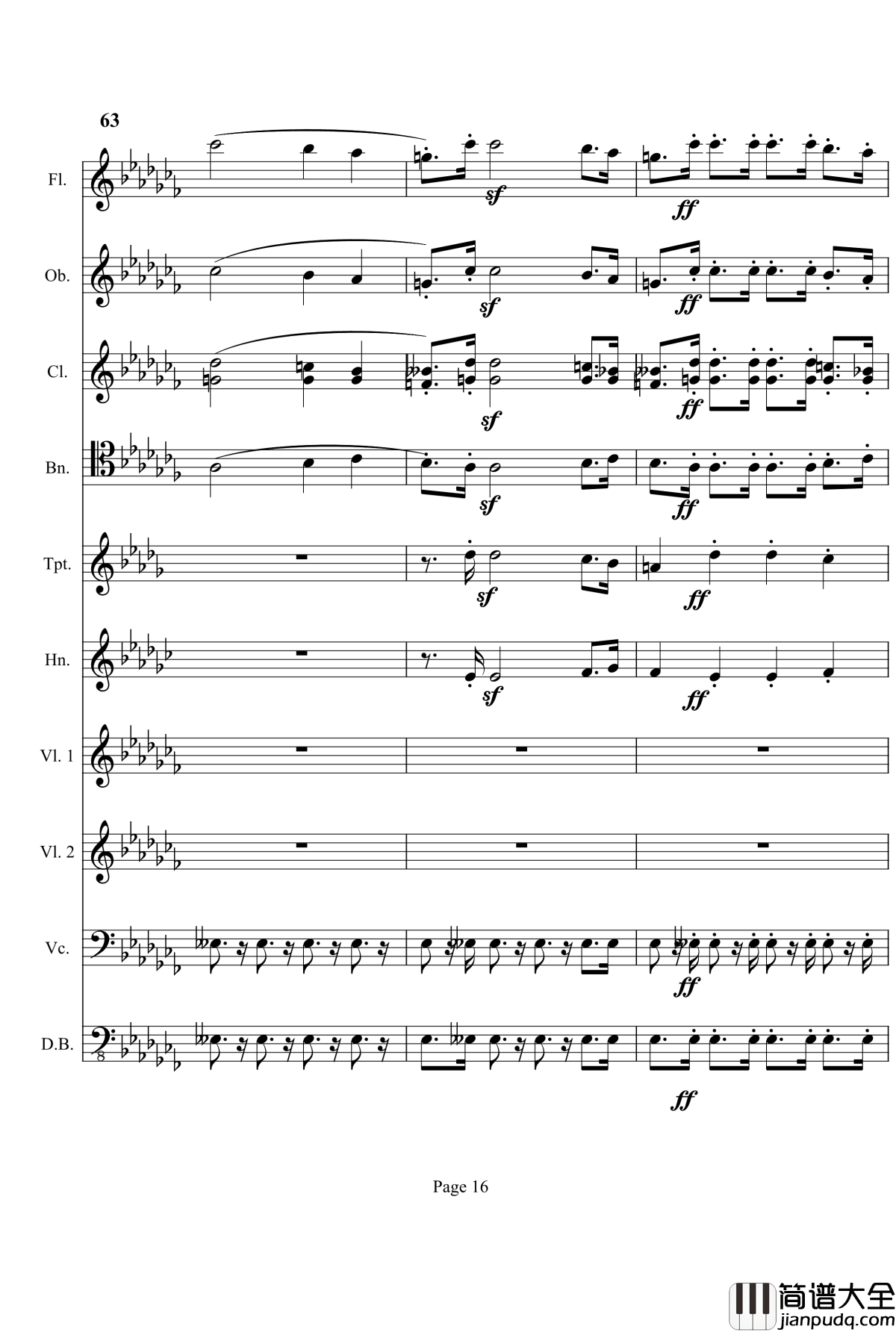 奏鸣曲之交响钢琴谱_第12首_Ⅲ_贝多芬_beethoven