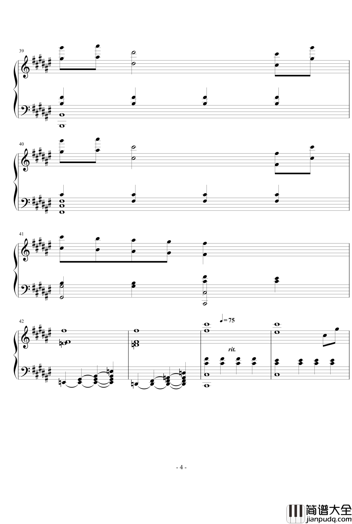 空に光る钢琴谱_Clannad