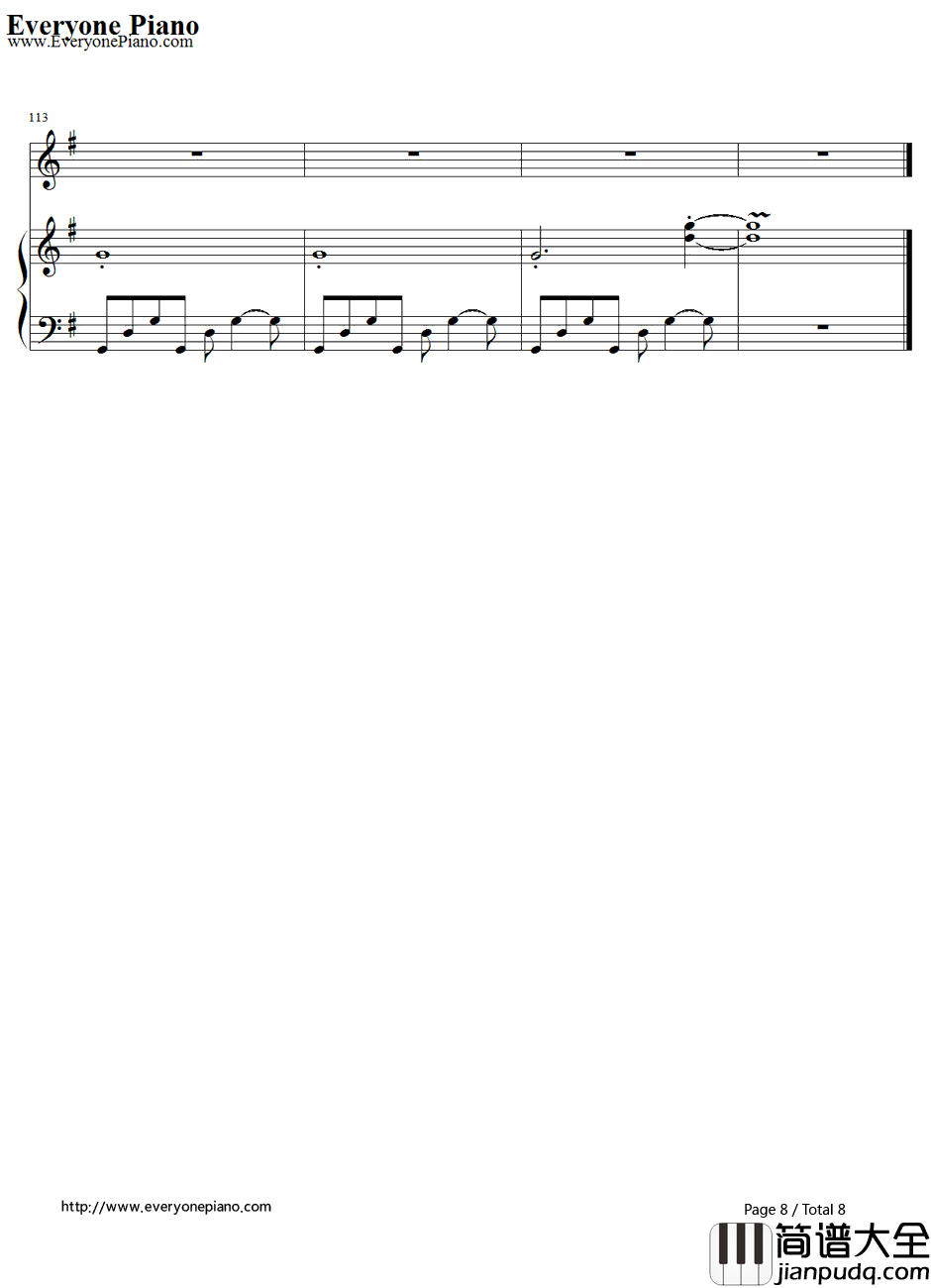 Wake_Me_Up_When_September_Ends钢琴谱_GreenDay(绿日乐队)