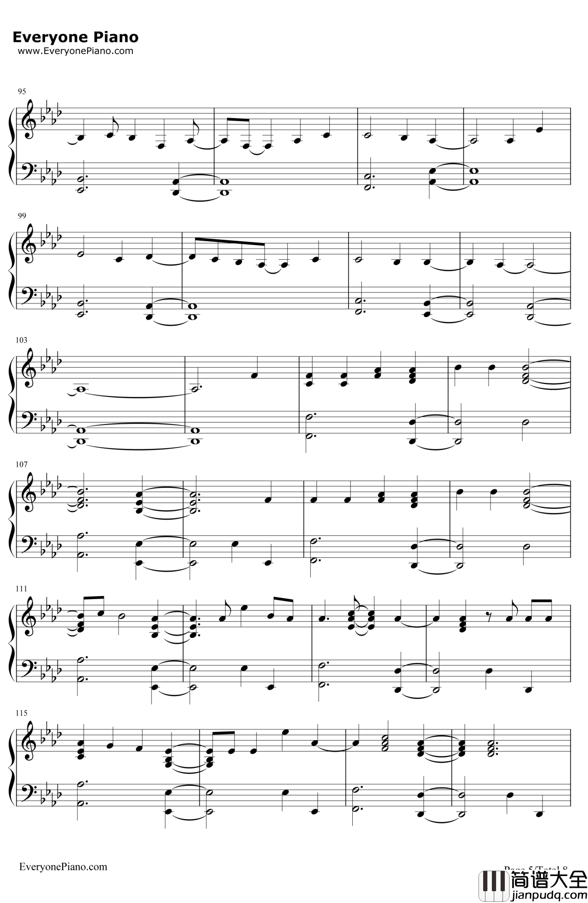 Hello钢琴谱_Adele_钢琴版