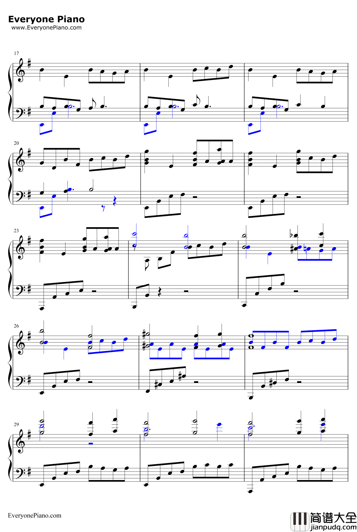 Twilight钢琴谱_高梨康治_尸鬼插曲