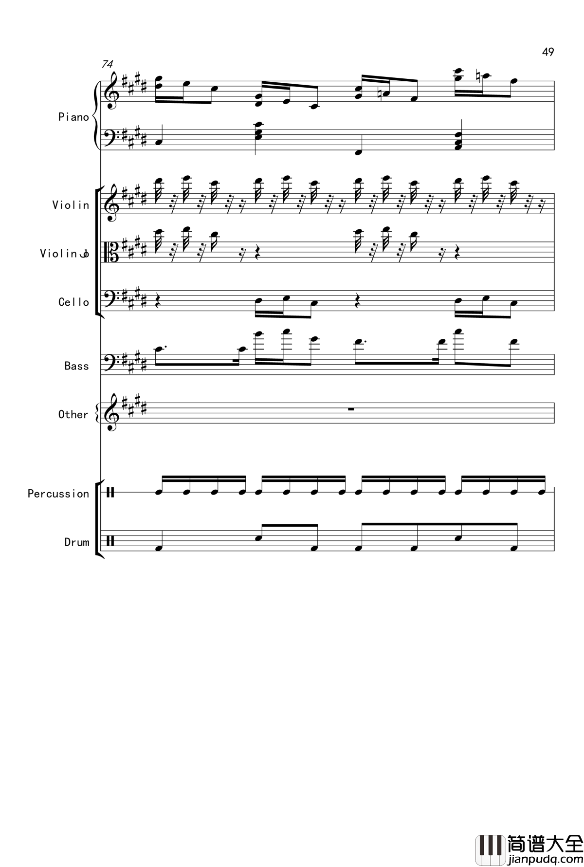 克罗地亚舞曲钢琴谱_Croatian_Rhapsody_马克西姆_Maksim·Mrvica