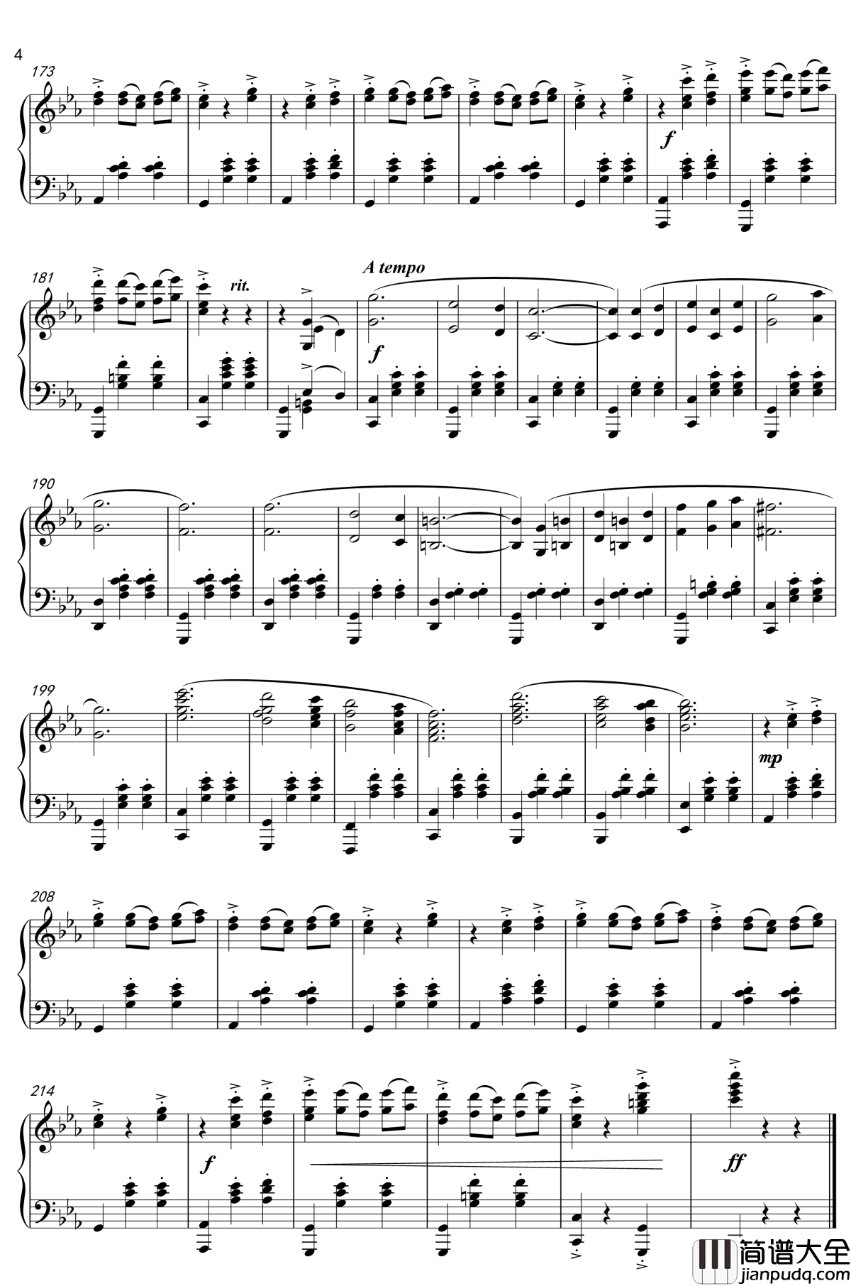 第二号华尔兹钢琴谱_the_Second_Waltz_Dimitri_Shostakovitch