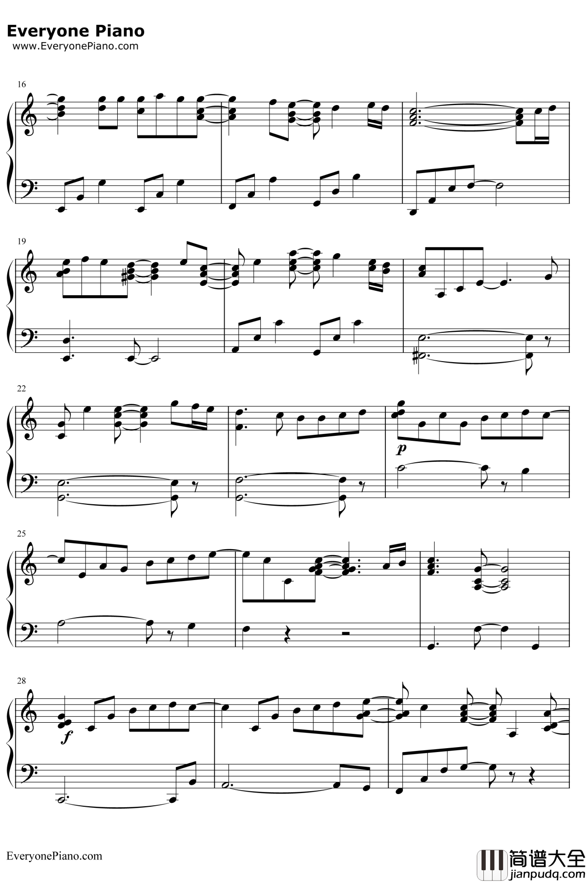 Valentine钢琴谱_JimBrickmanMartinaMcBride_JimBrickman和MartinaMcBride