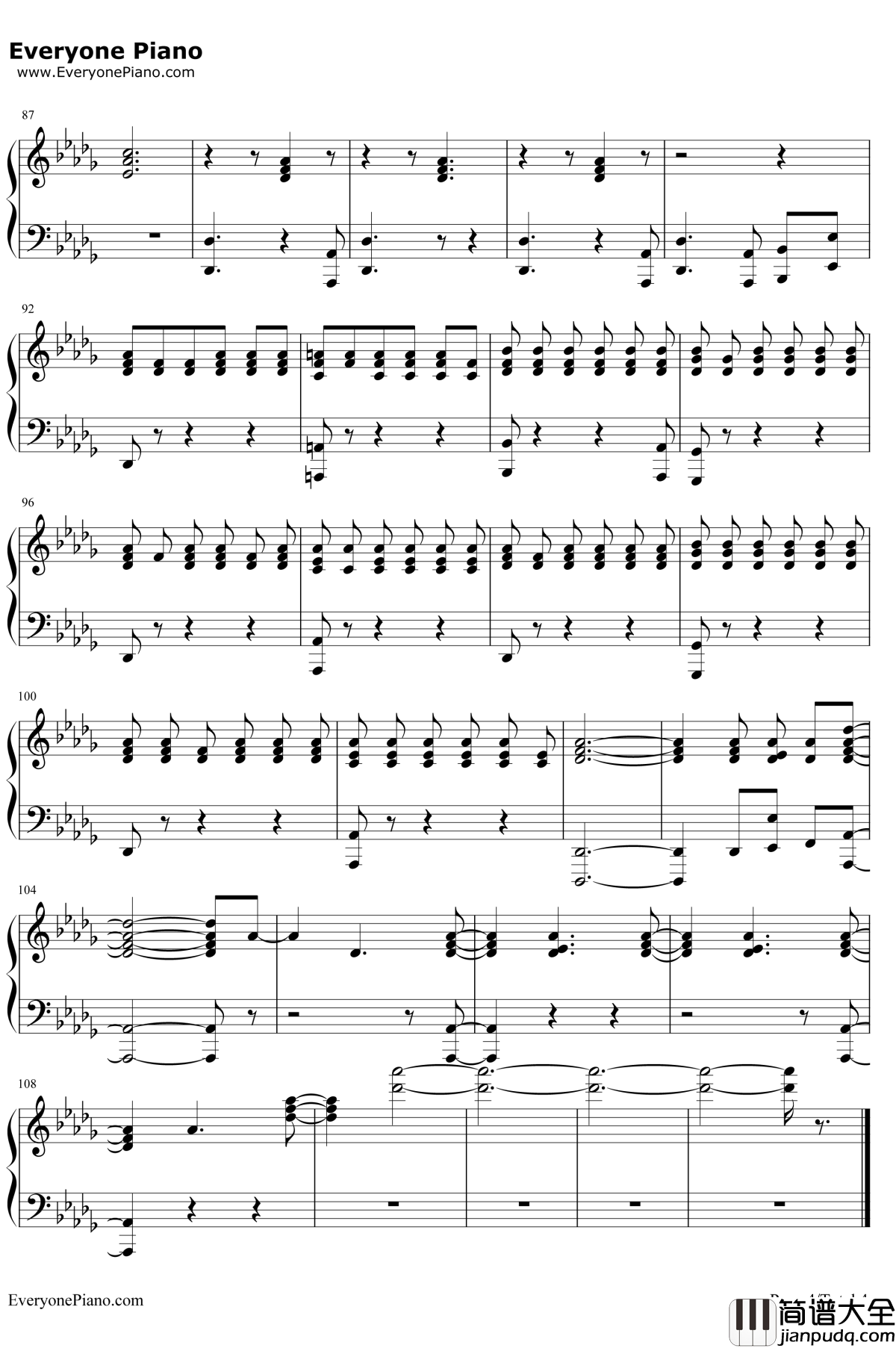 One_Last_Song钢琴谱_SamSmith