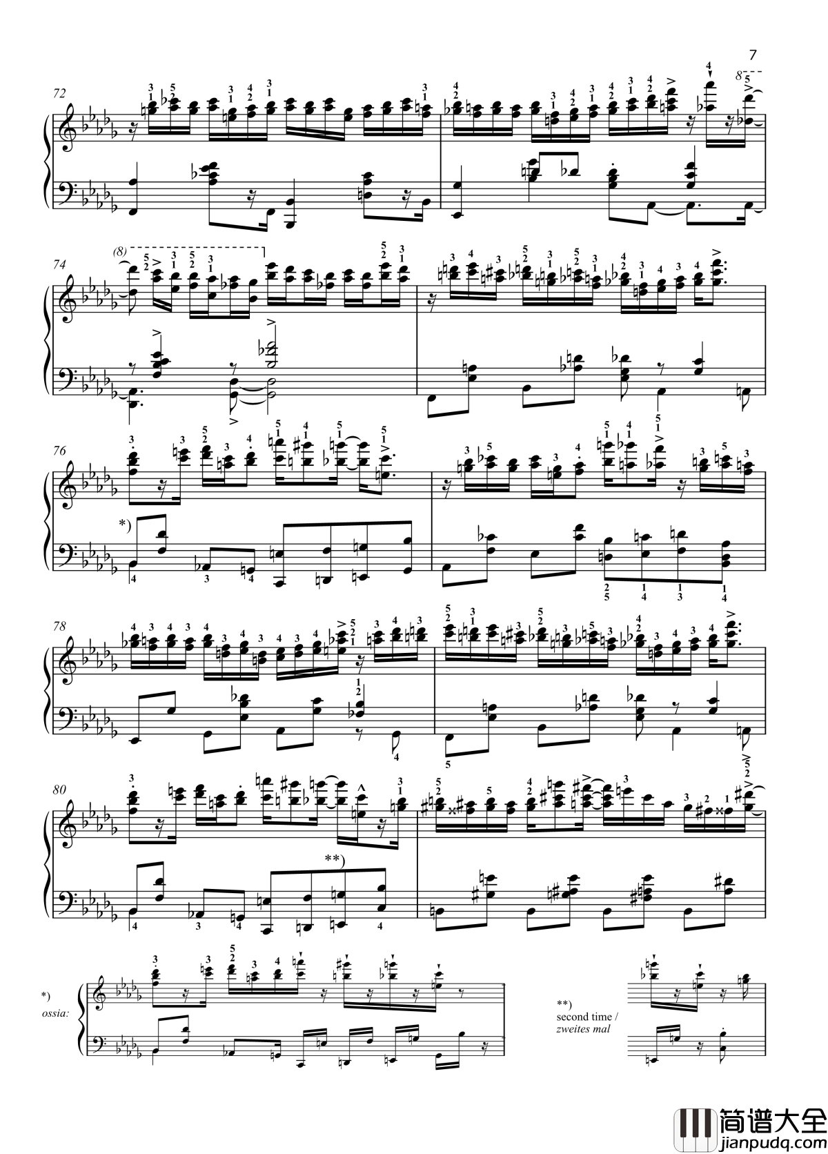 八首音乐会练习曲钢琴谱_Eight_Concert_?tudes_Op_40___No._7._Intermezzo._Allegretto_爵士_尼古拉·凯帕斯汀