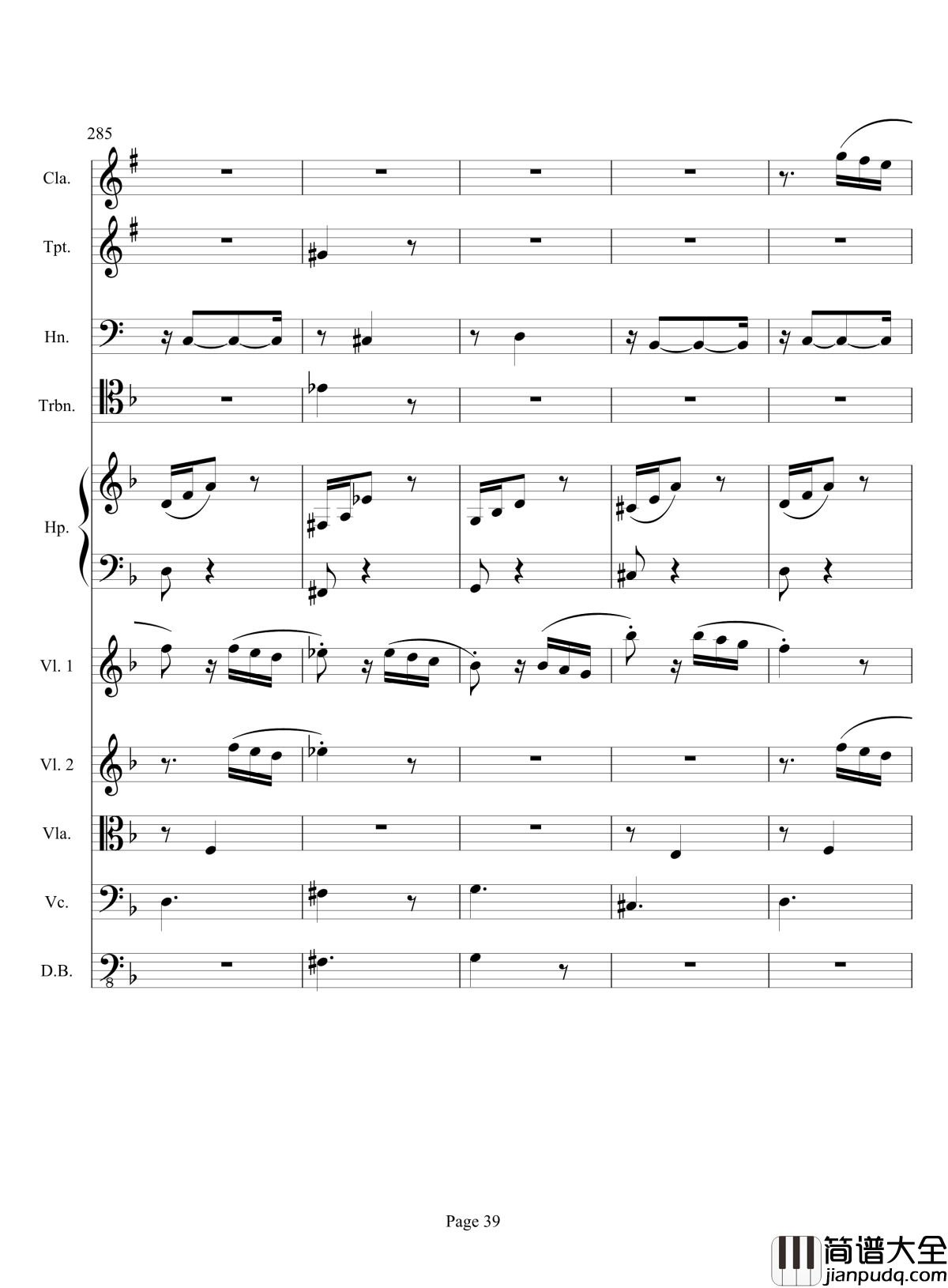 奏鸣曲之交响钢琴谱_第17首_Ⅲ_贝多芬_beethoven
