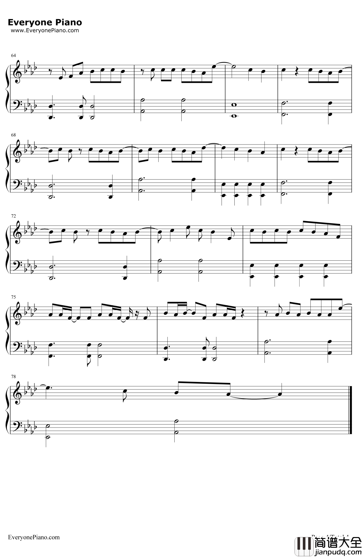 MySuperstar钢琴谱_JessieJ_冰川时代5片尾曲
