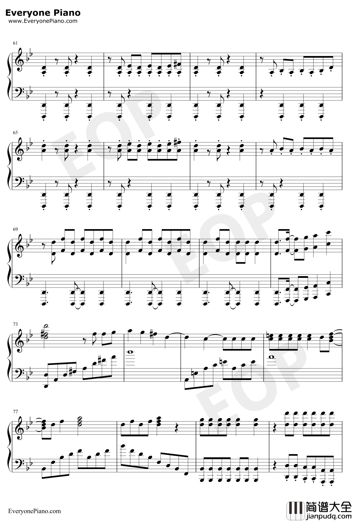 POP_STARS钢琴谱_KDA_英雄联盟KDA全新单曲