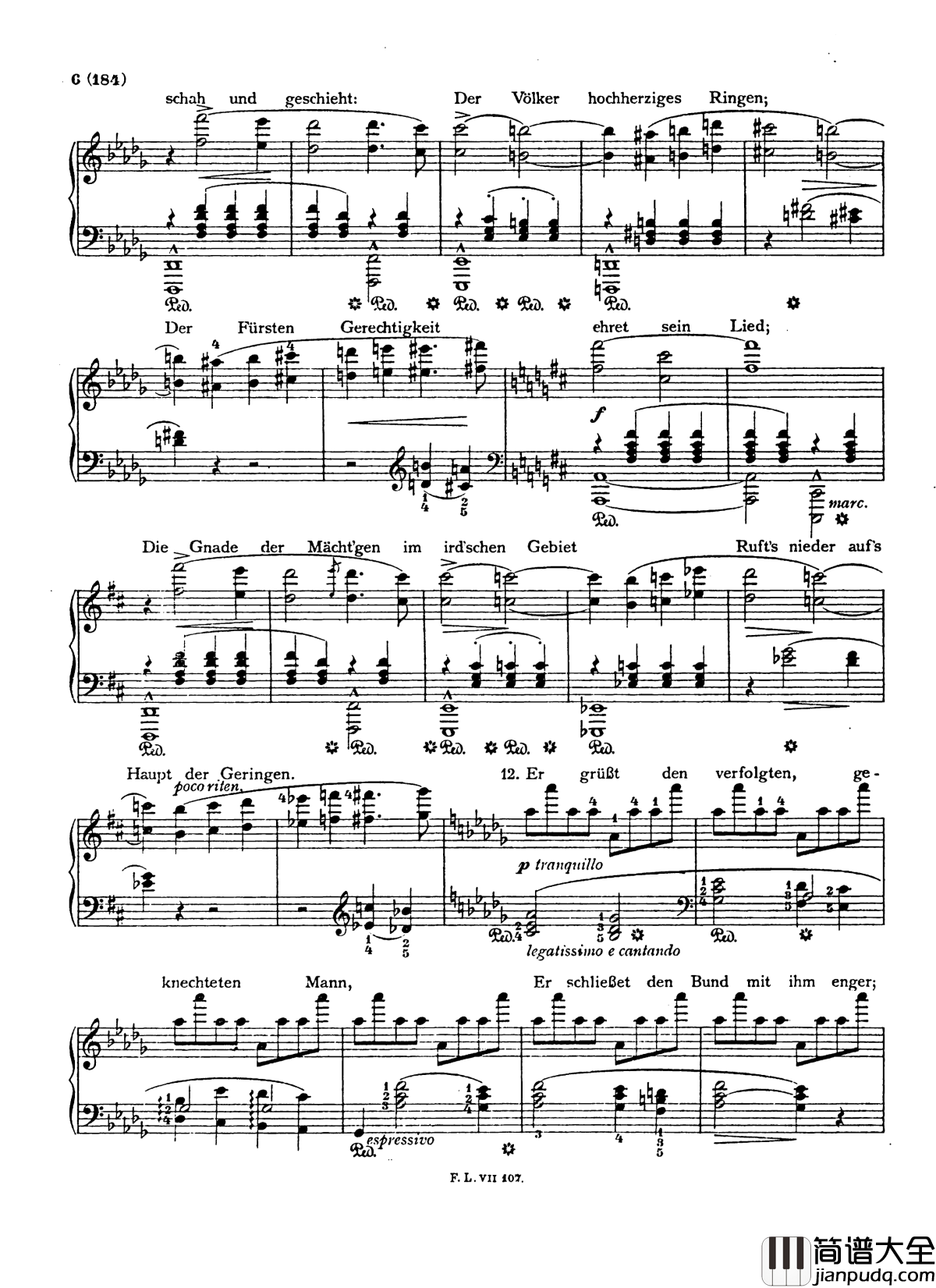 _盲人歌手S.350钢琴谱_配乐诗朗诵_李斯特
