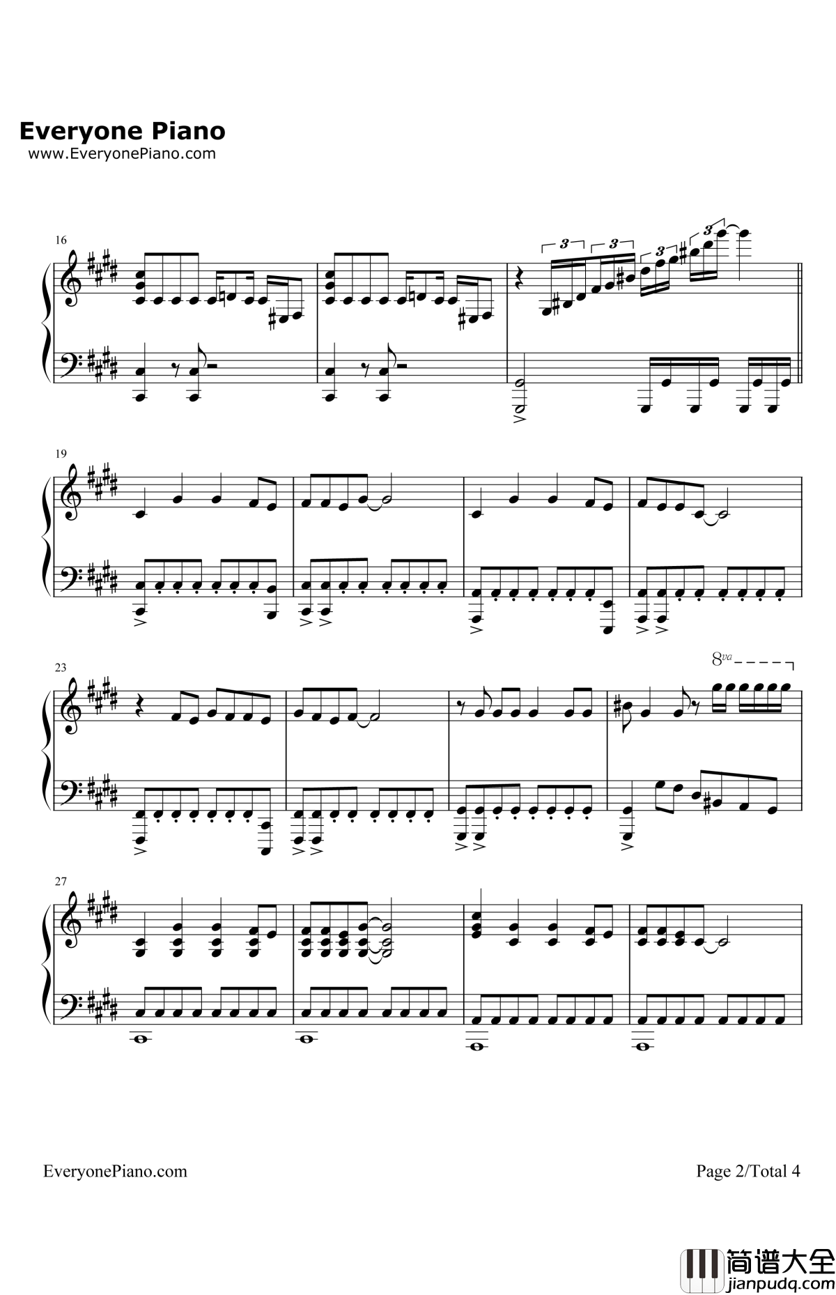 就是孙悟空钢琴谱_郭富城_西游记之孙悟空三打白骨精主题曲