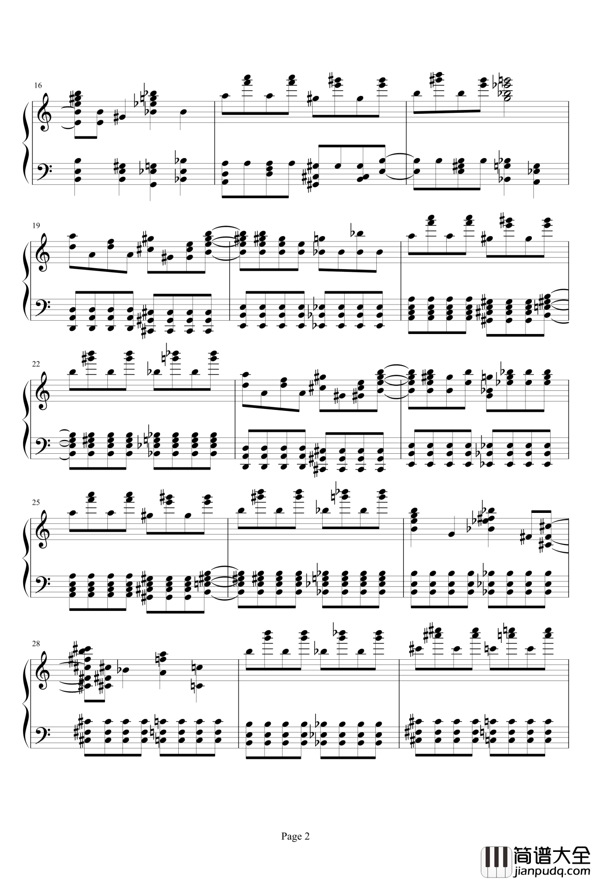 死亡华尔兹钢琴谱_已改进：人类完整版_触手猴