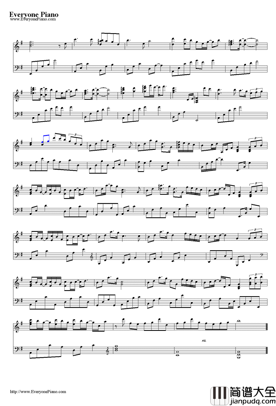 Do_You?钢琴谱_李闰珉Yiruma