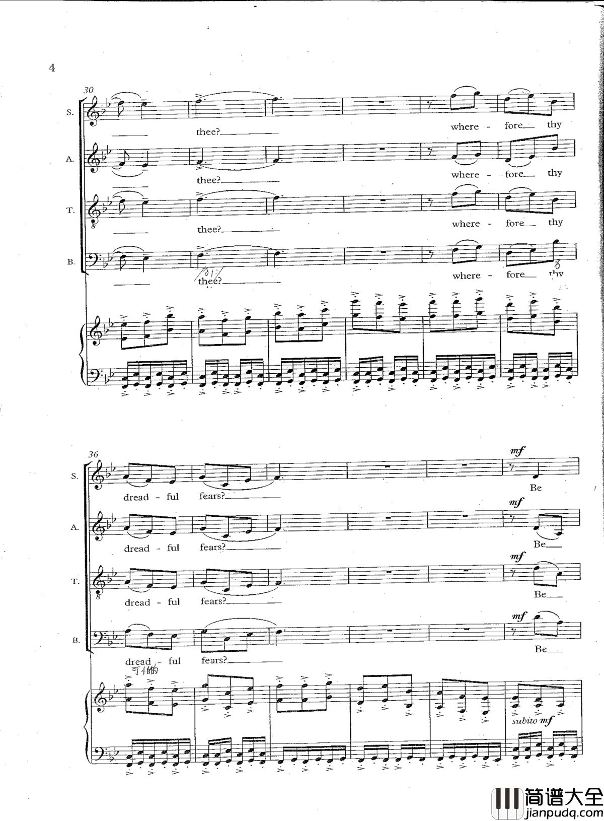 Tarik_ORegan钢琴谱_Triptych合唱谱Threnody