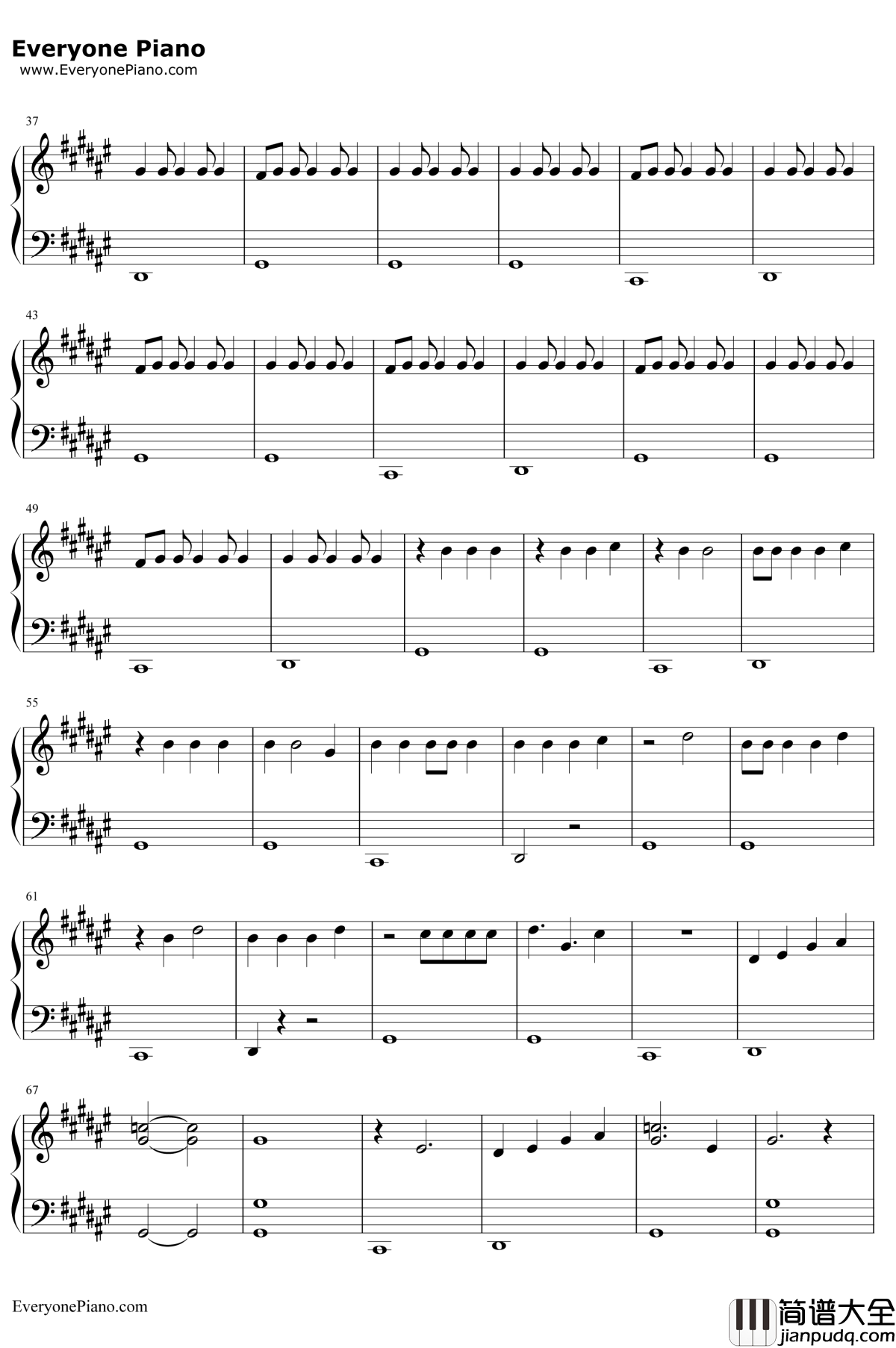 Filthy钢琴谱_Justin_Timberlake