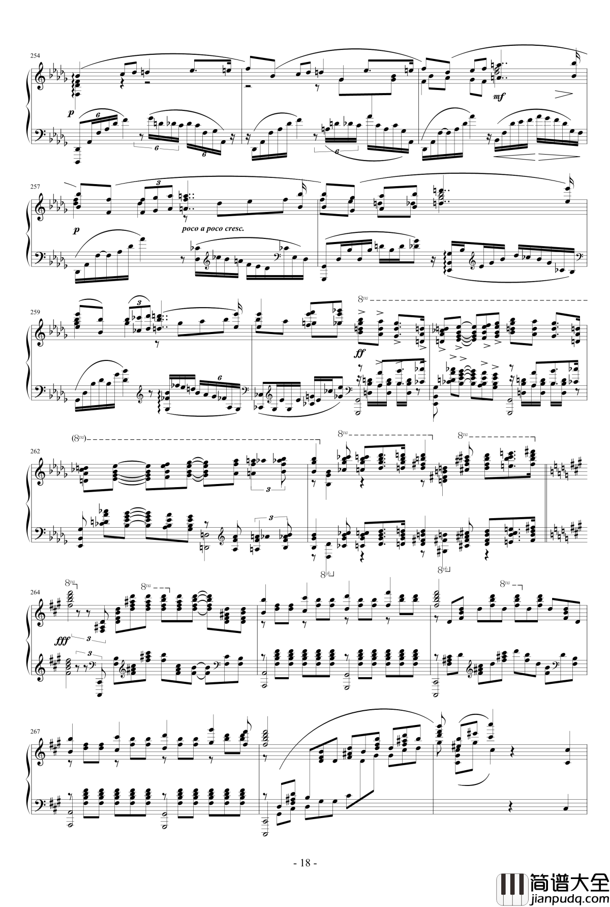 拉赫玛尼诺夫第一钢琴协奏曲_Op.1钢琴谱_拉赫马尼若夫