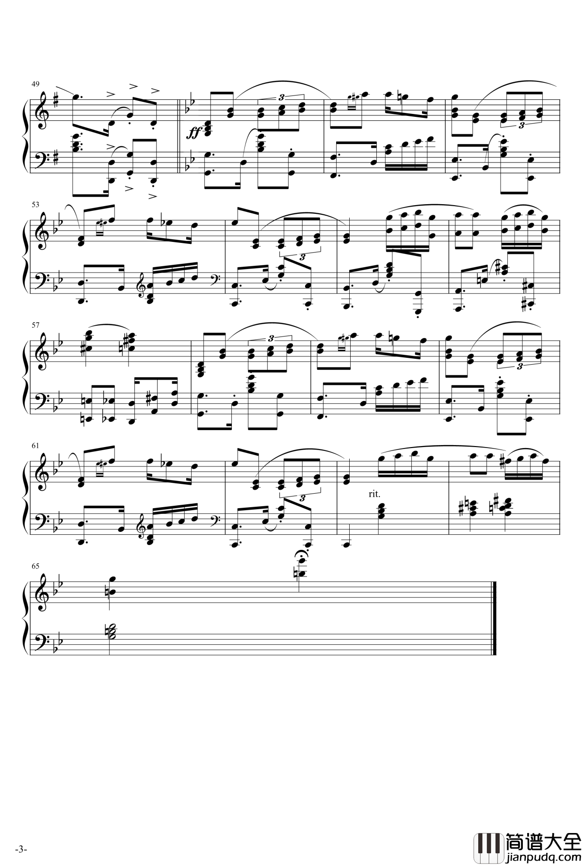 一步之遥钢琴谱_Por_Una_Cabeza_Chris_Donnell