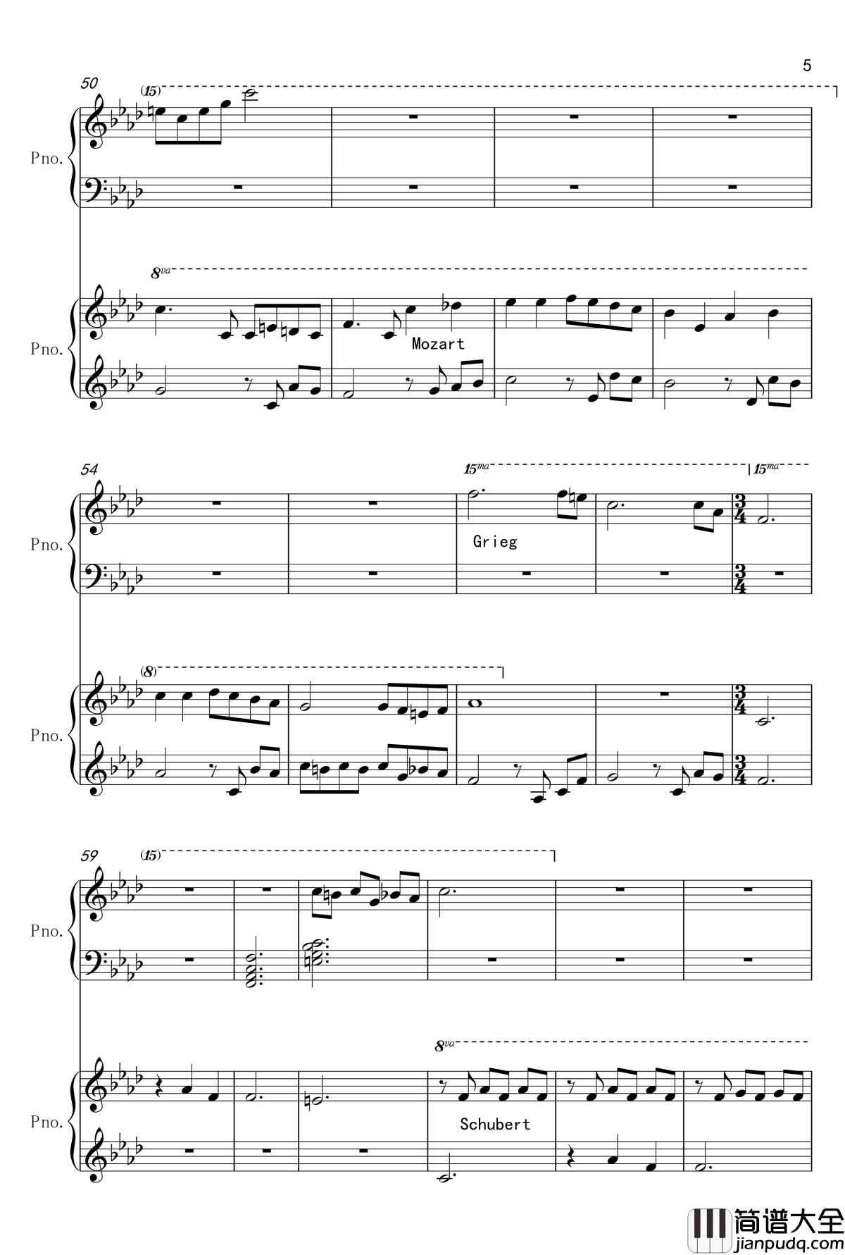 名曲编年史钢琴谱_世界名曲