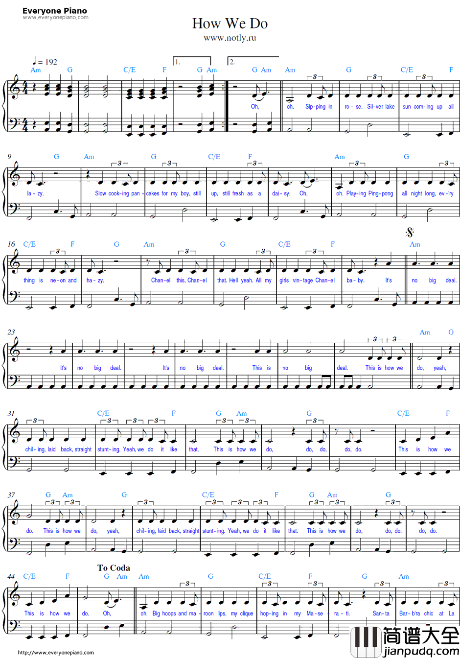 This_Is_How_We_Do钢琴谱_KatyPerry