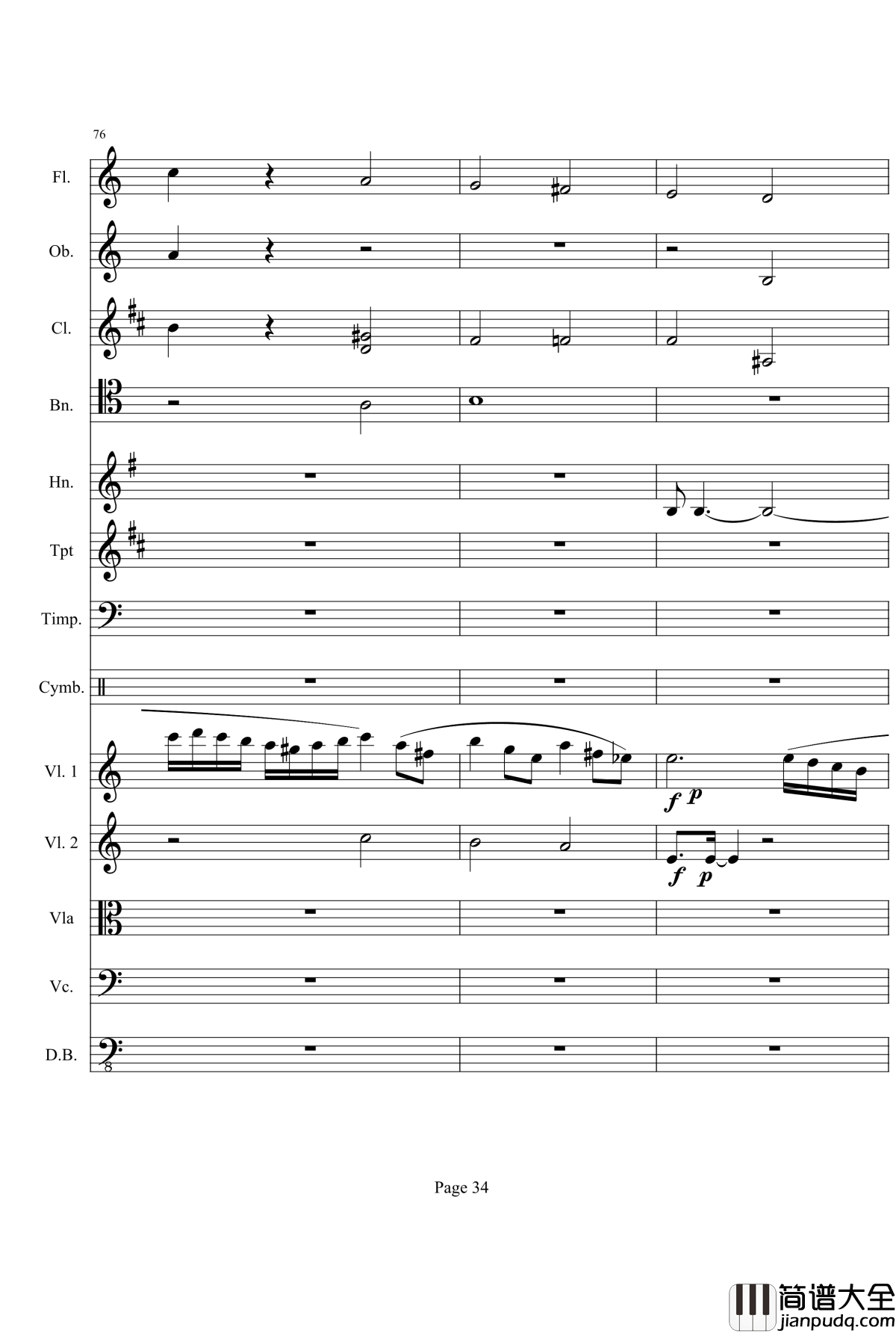 奏鸣曲之交响钢琴谱_第21_Ⅰ_贝多芬_beethoven