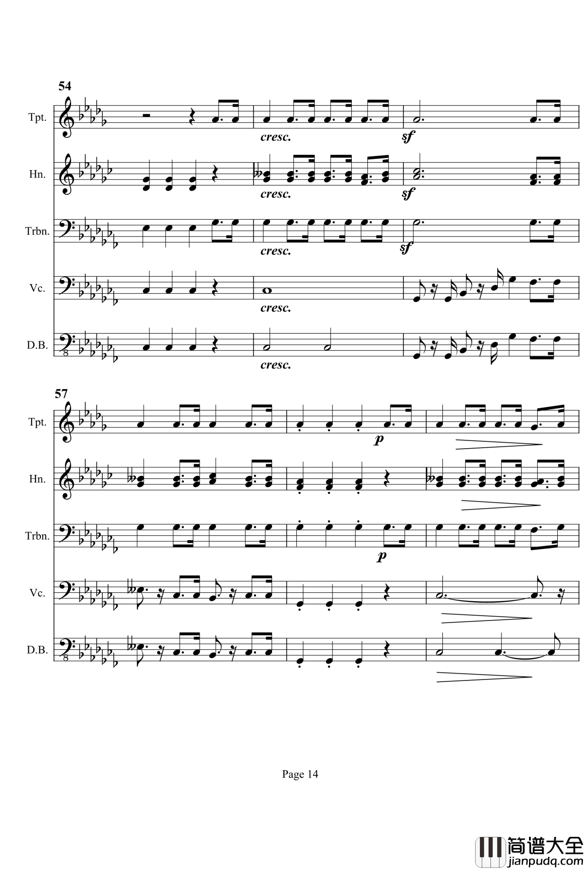 奏鸣曲之交响钢琴谱_第12首_Ⅲ_贝多芬_beethoven