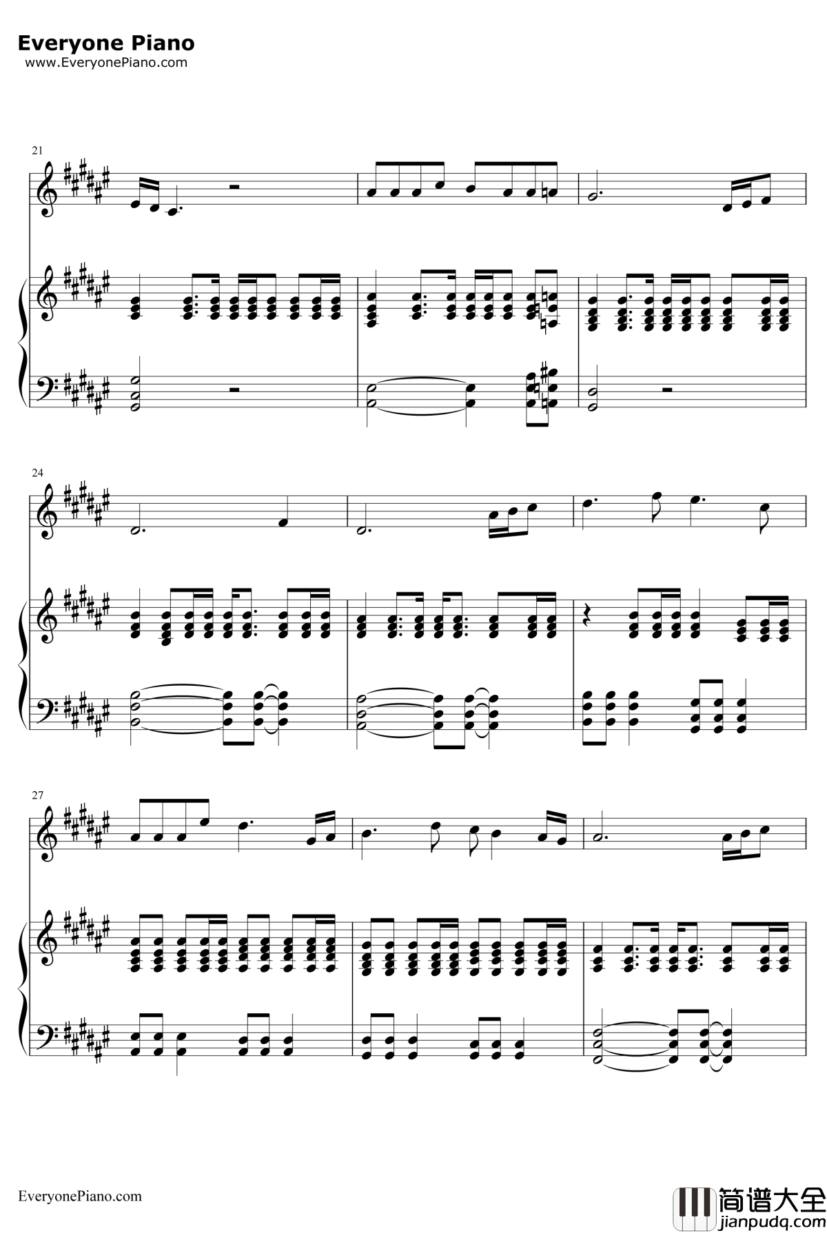 旅行钢琴谱_许巍_后会无期插曲