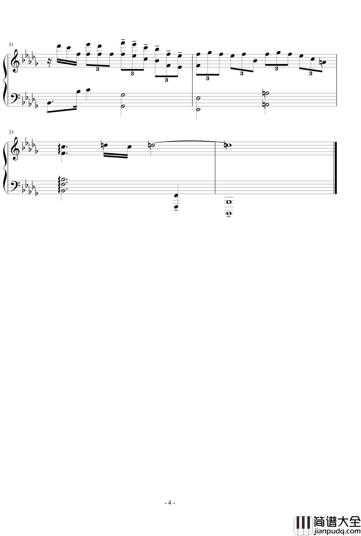 陣雨钢琴谱_前奏曲_王者之喆