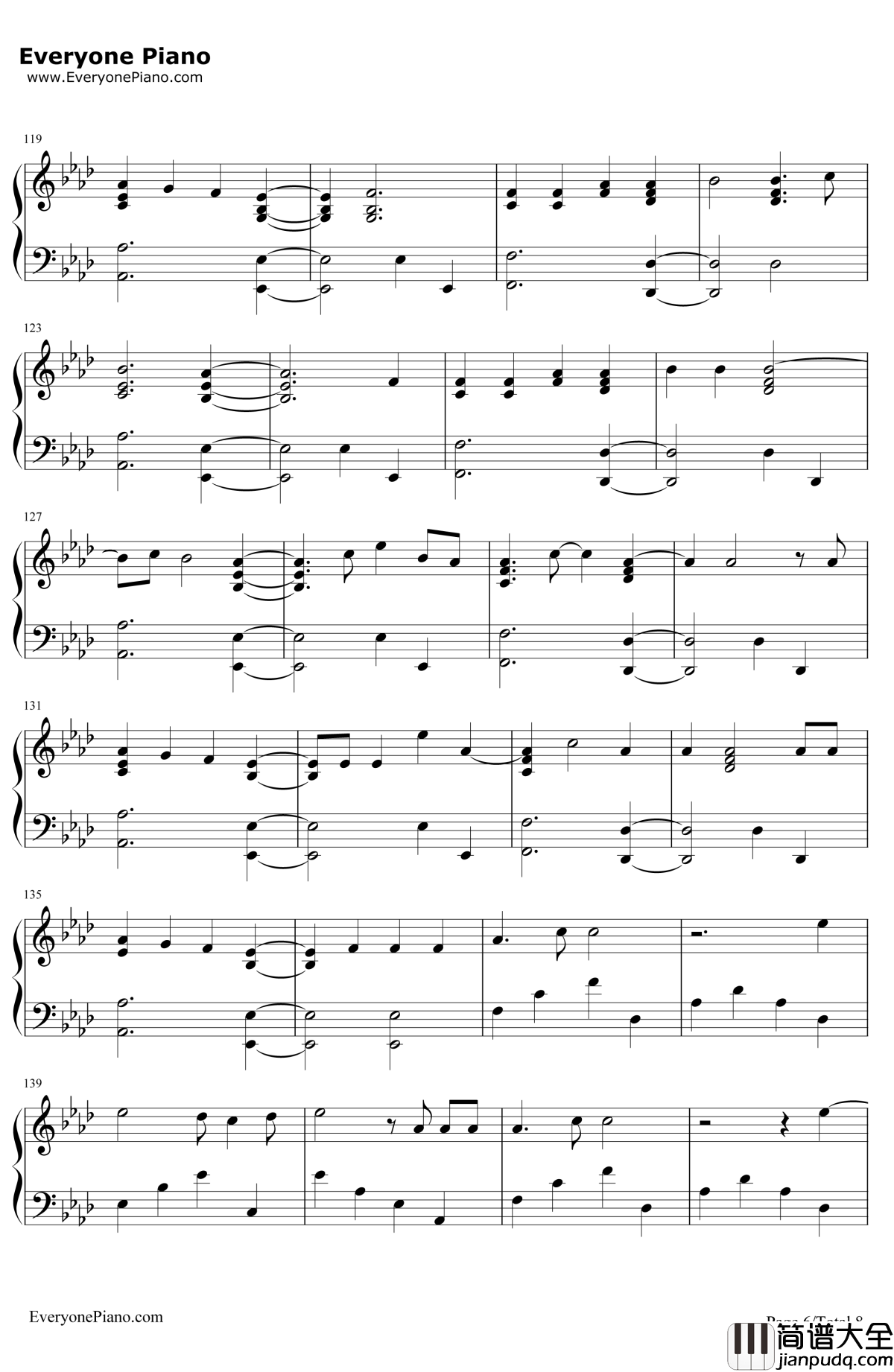 Hello钢琴谱_Adele_钢琴版