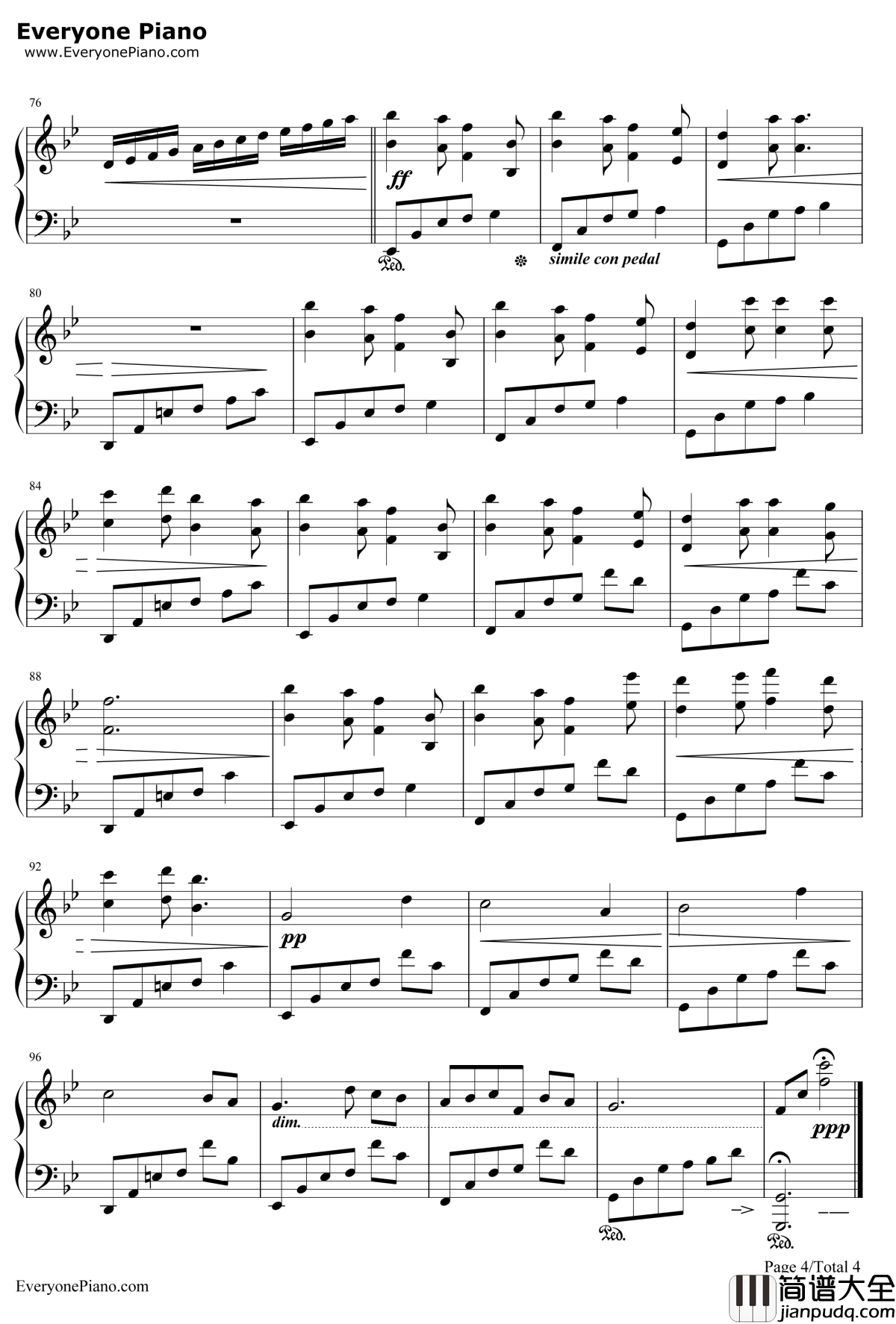 久远钢琴谱_关户刚_光与波的记忆__最终幻想II_插曲