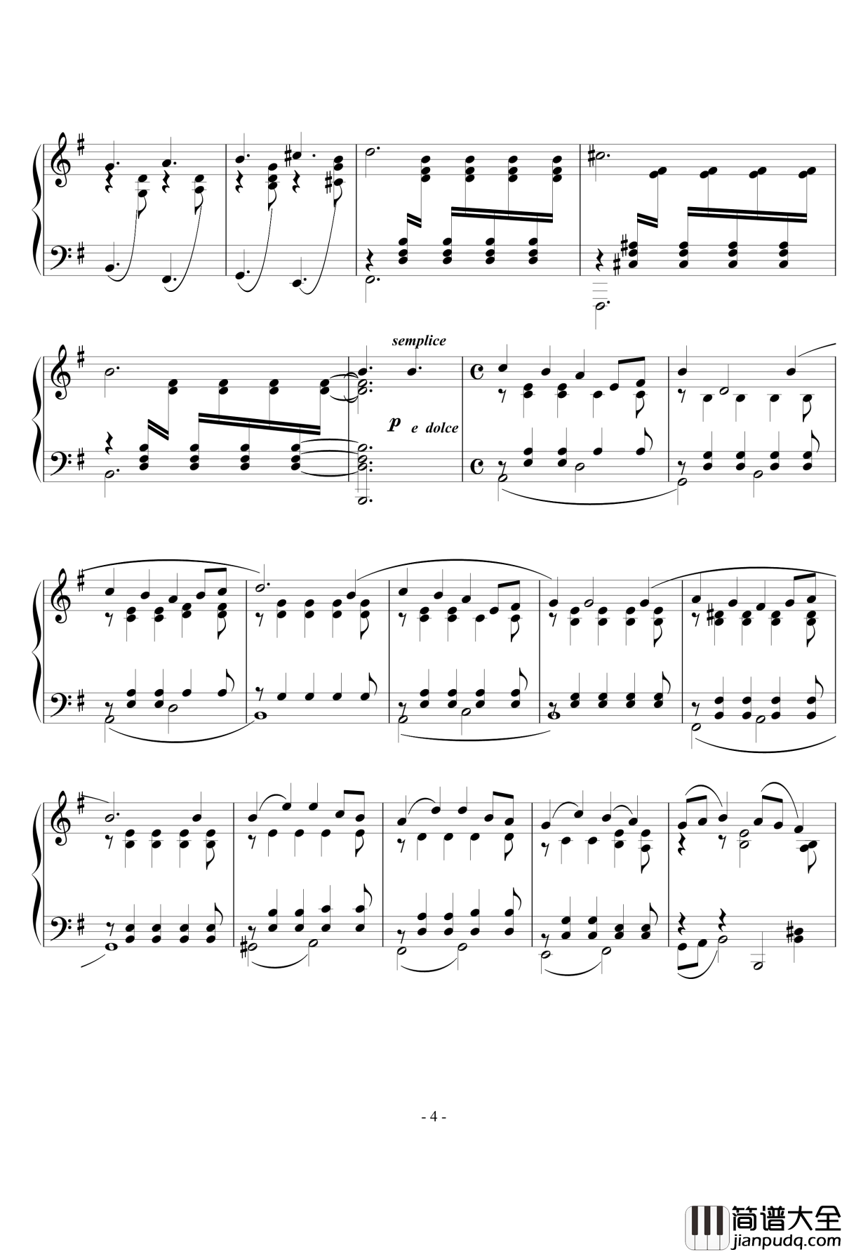 小随想曲钢琴谱_西贝柳斯