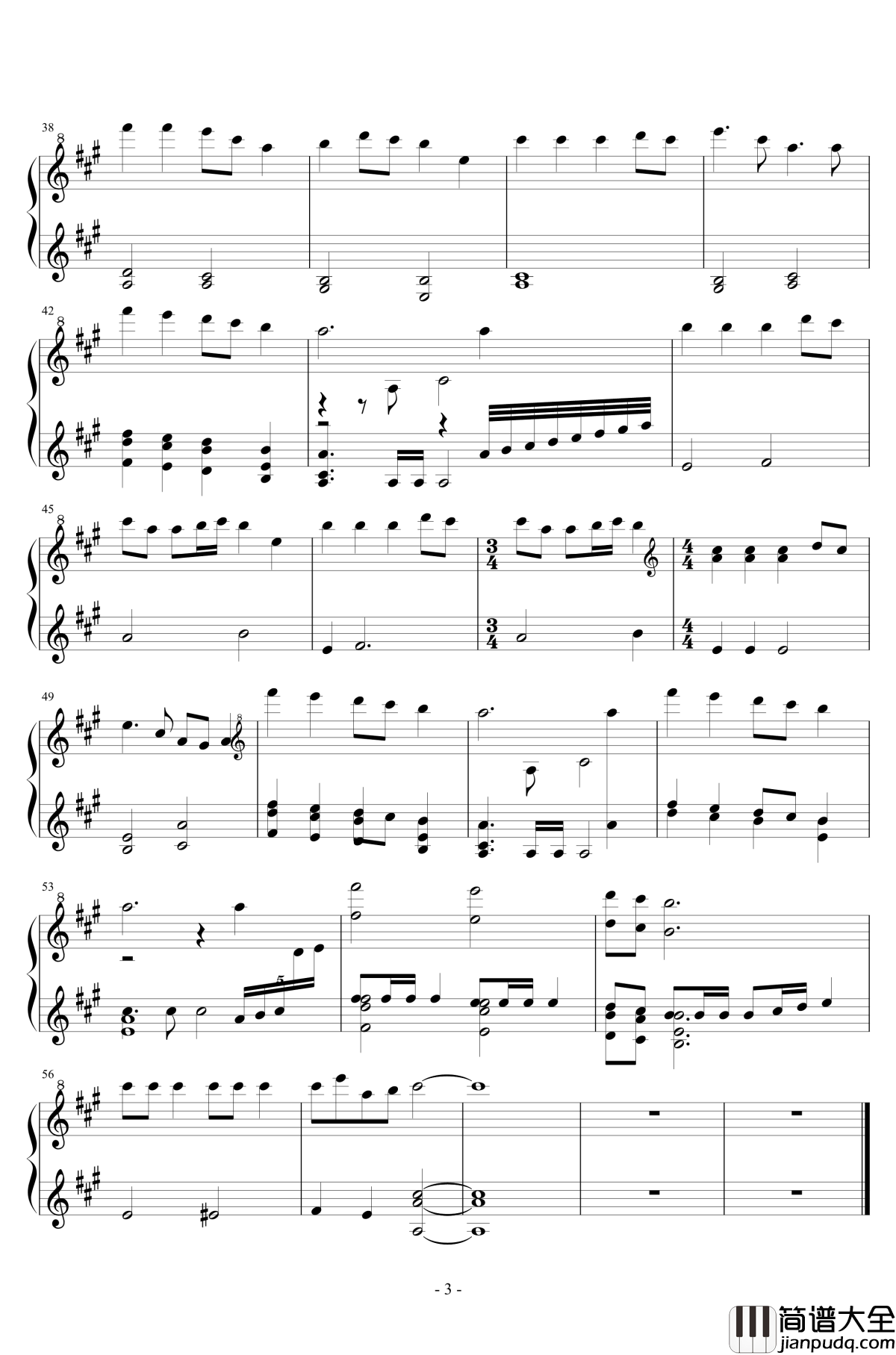 圣诞前夕钢琴谱_The_Christmas_Eve_跳舞的线