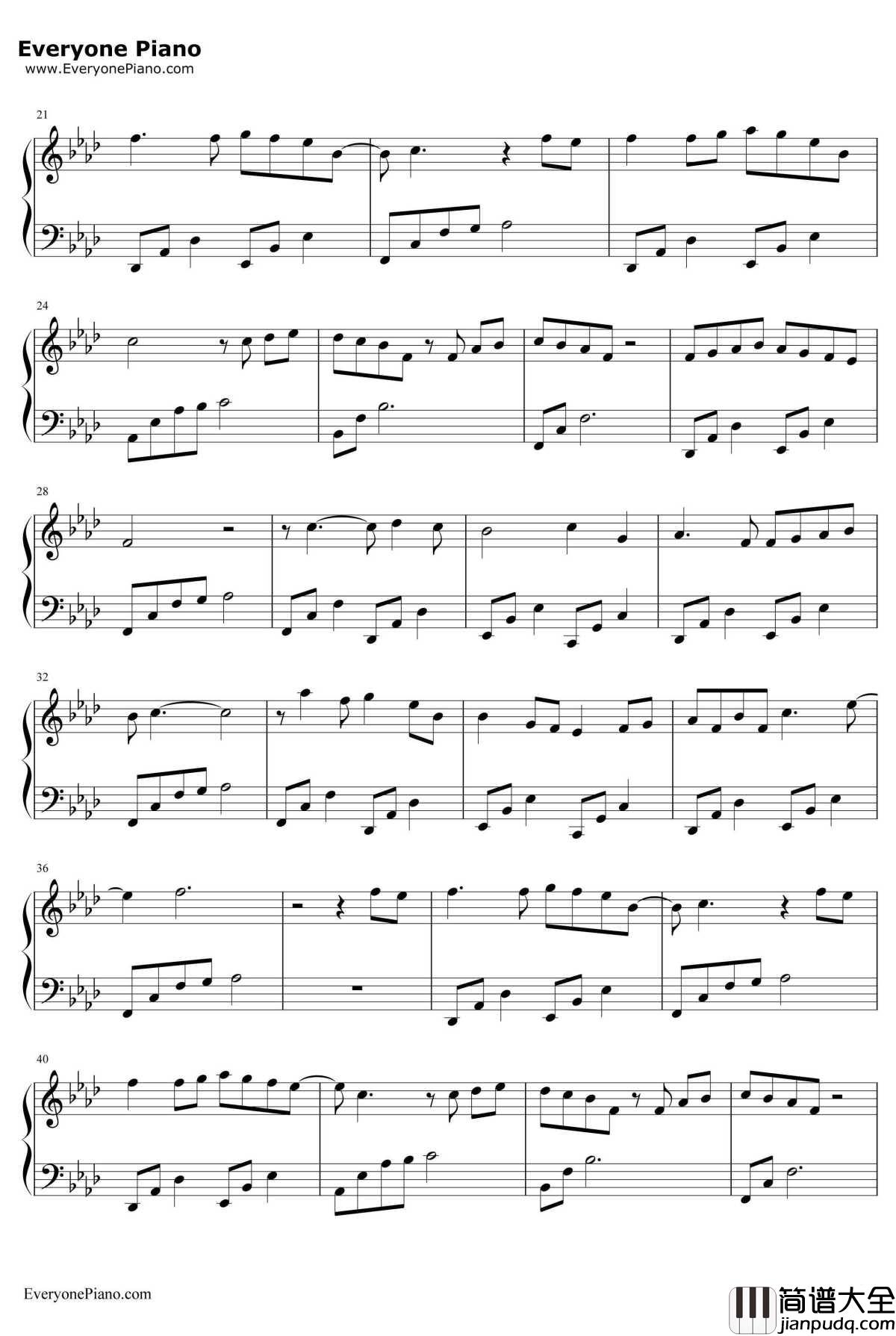 你一定要是个孩子钢琴谱_蔡琴_大护法主题曲