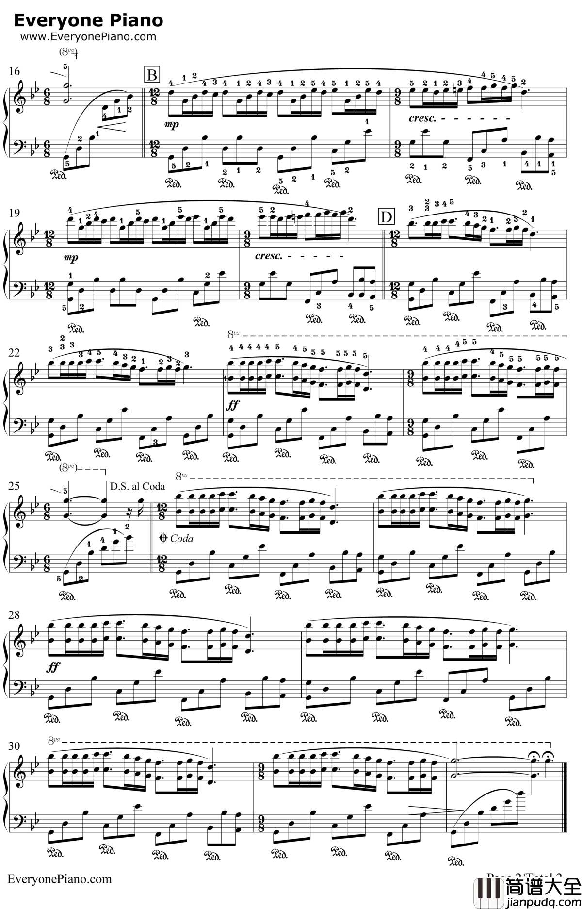 梦中的婚礼钢琴谱_理查德·克莱德曼RichardClayderman_DreamWedding