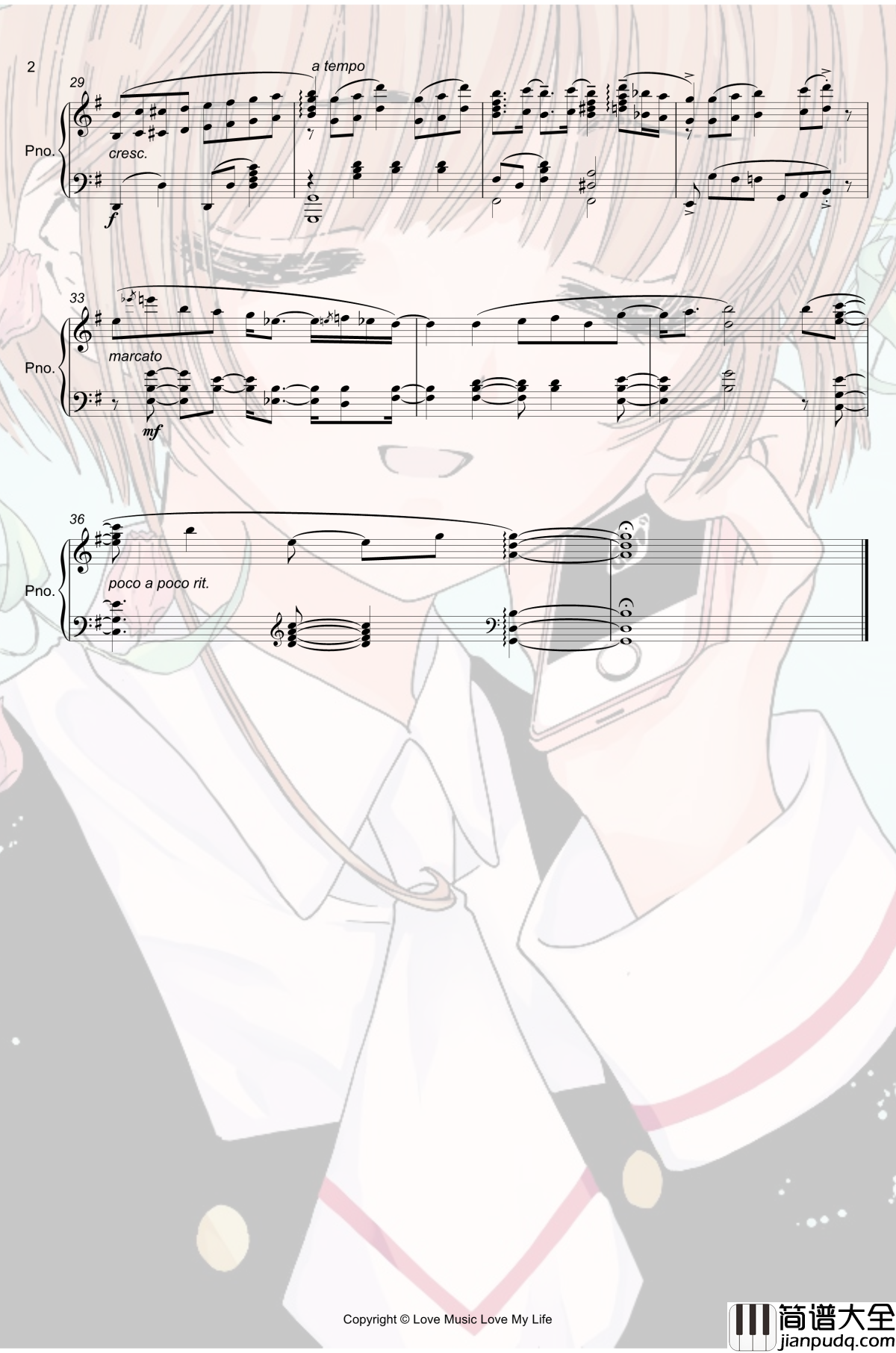 Jewelry钢琴谱_魔卡少女小樱_Clear_Card_ED