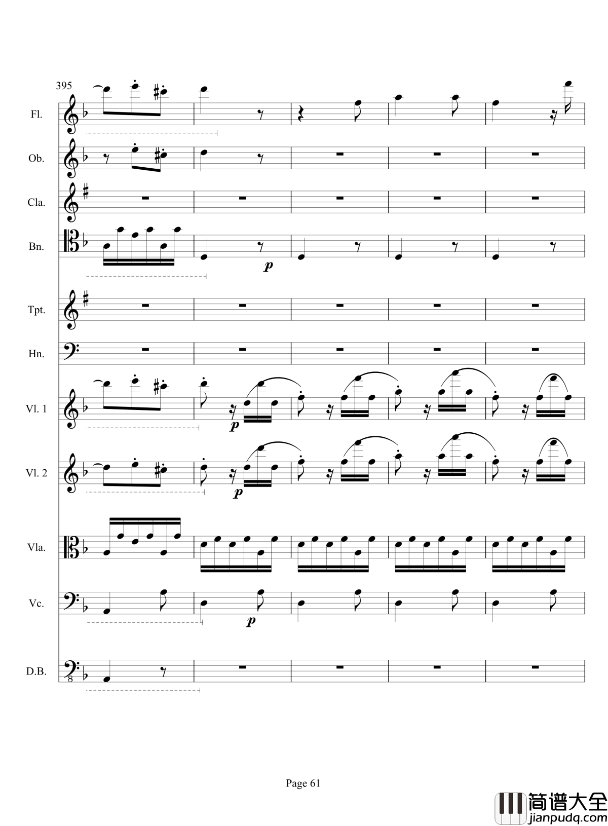 奏鸣曲之交响钢琴谱_第17首_Ⅲ_贝多芬_beethoven