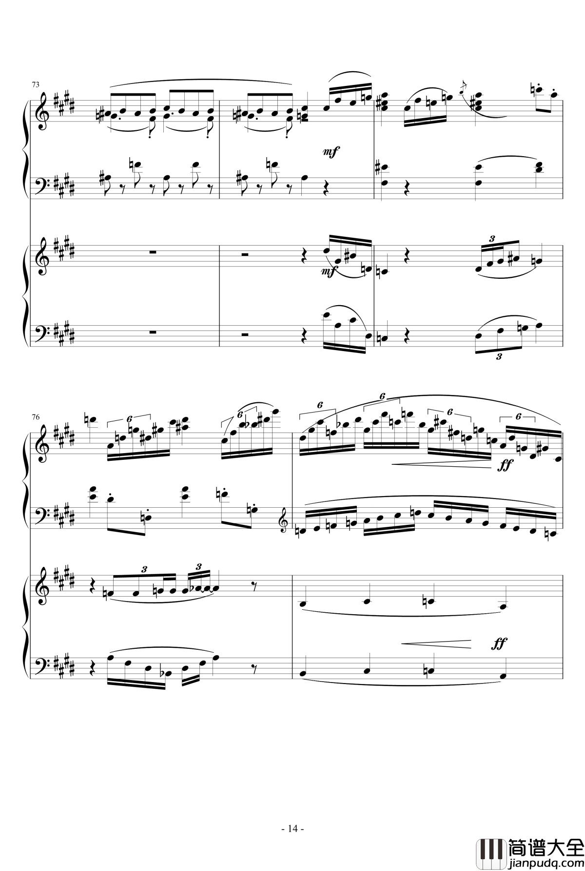 小温狂想曲2.9钢琴谱_完整版_一个球
