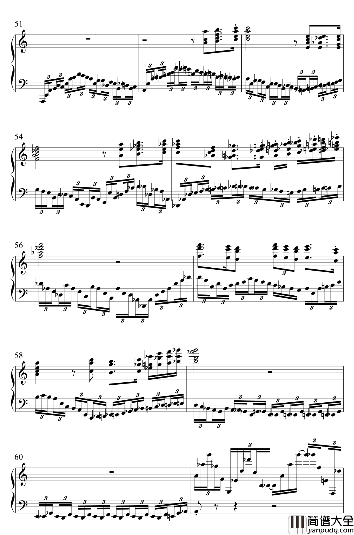 革命钢琴谱_自动钢琴版_肖邦_chopin