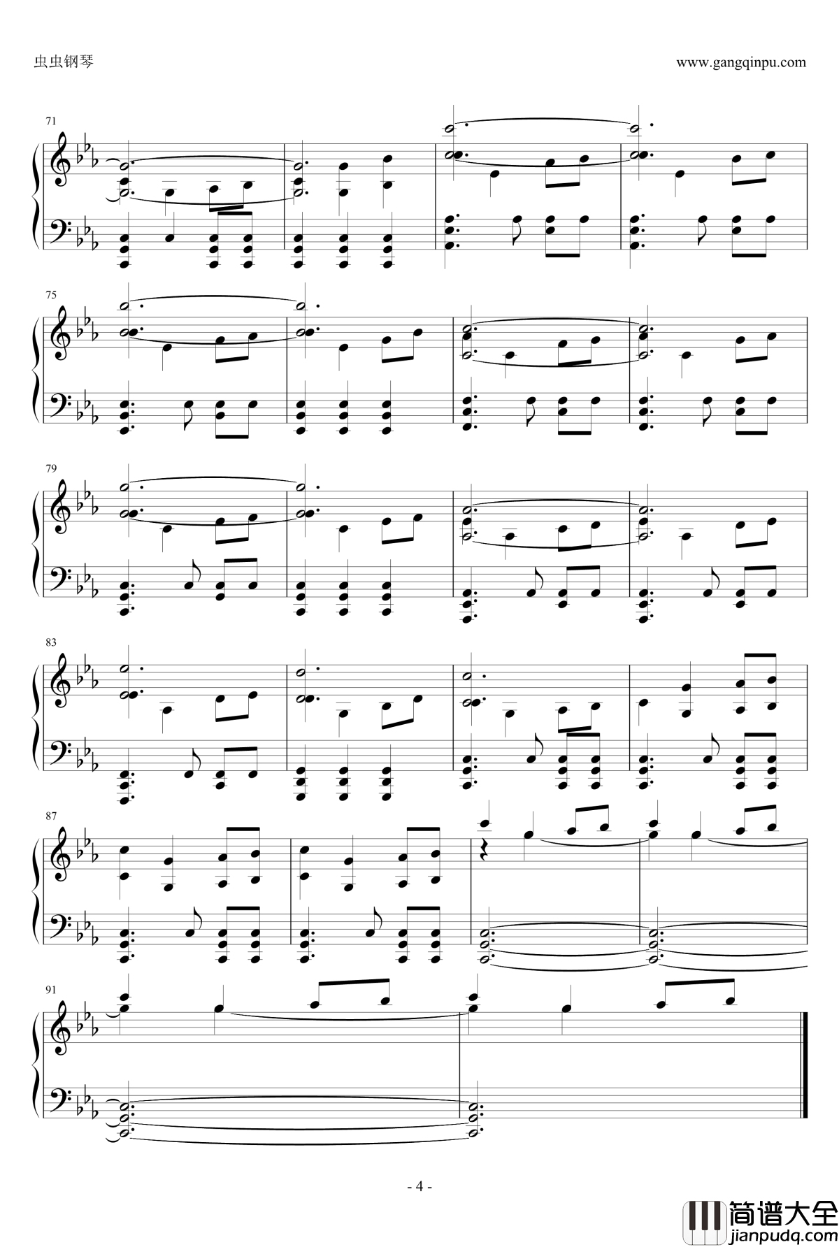 权力的游戏钢琴谱_片头主题曲_权力的游戏