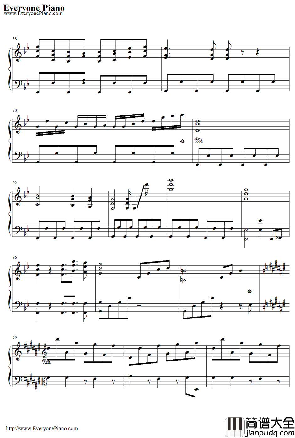 神さびた古戦场~SuwaFoughtenField钢琴谱_八坂神奈子_东方风神录~MountainofFaith主题曲