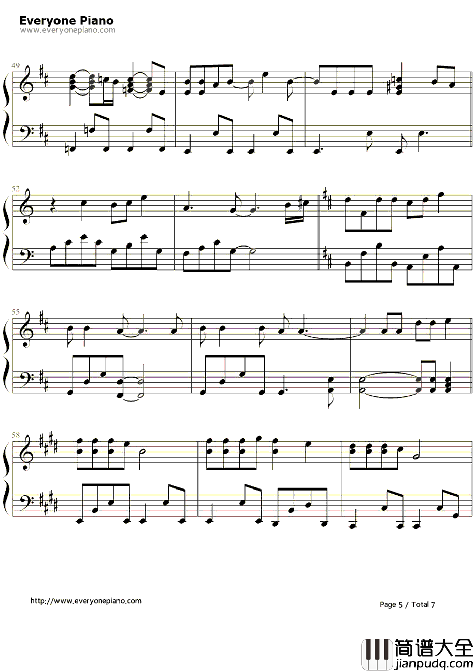 Anyone_Of_Us钢琴谱_葛瑞盖斯(GarethPaulGates)