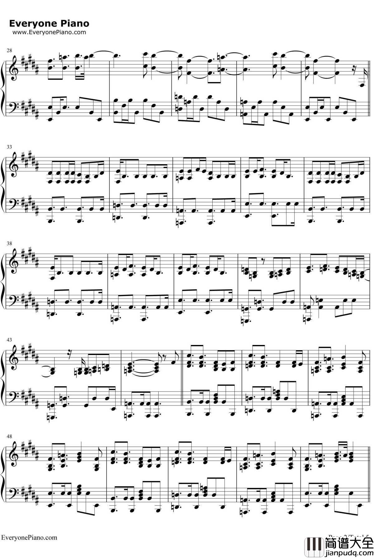 Let_Me_Go钢琴谱_AvrilLavigne