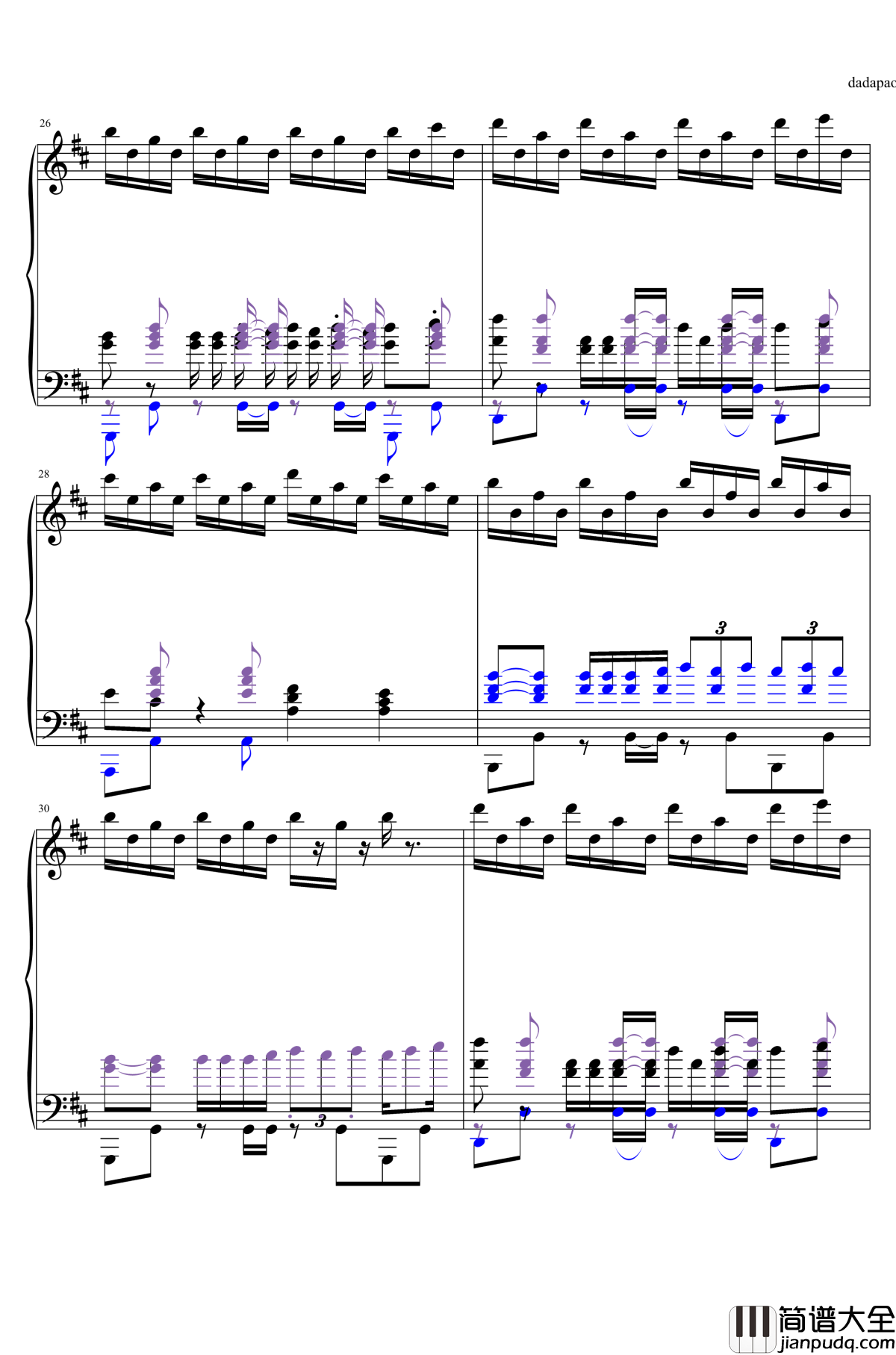 despacito钢琴谱_特别版_洋基老爹