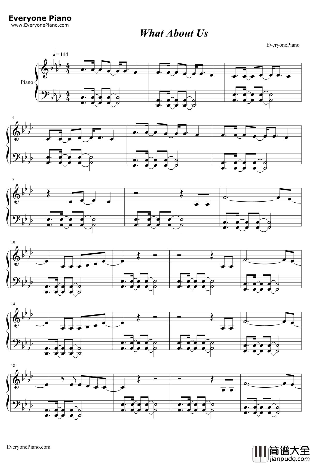 What_About_Us钢琴谱_P!nk