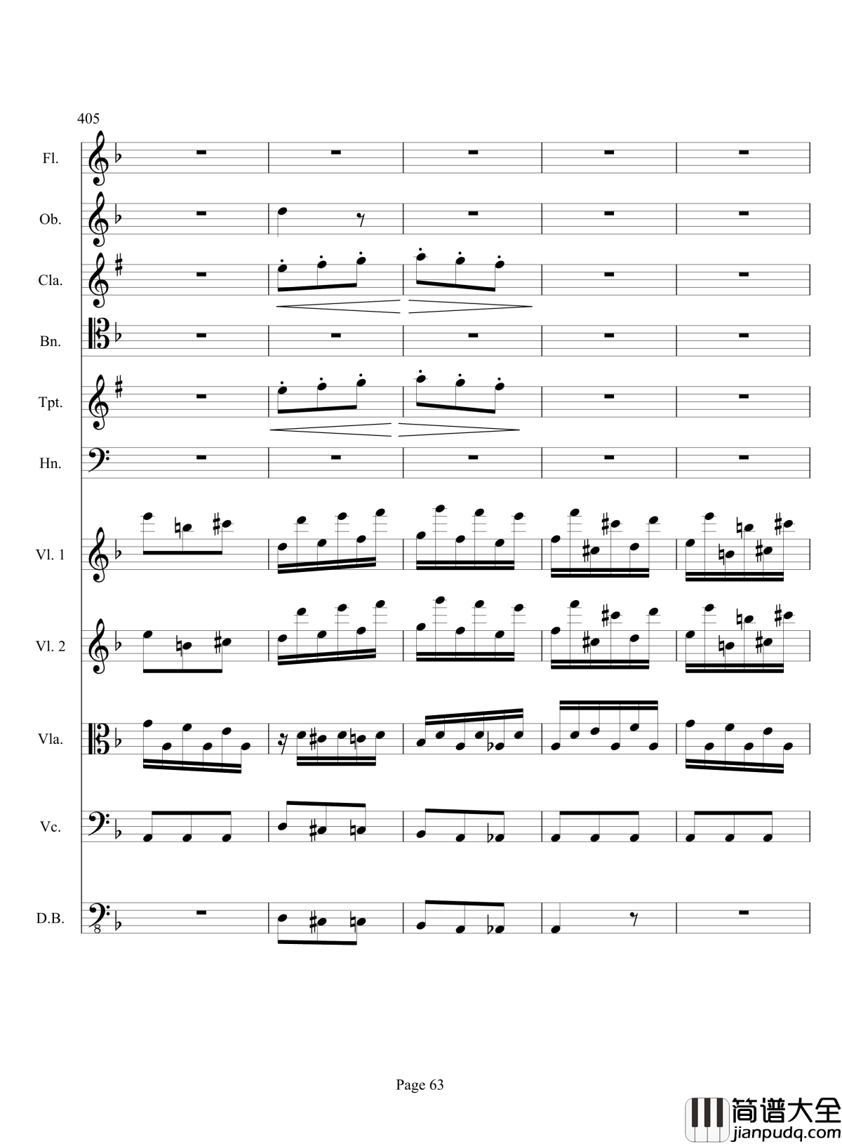 奏鸣曲之交响钢琴谱_第17首_Ⅲ_贝多芬_beethoven