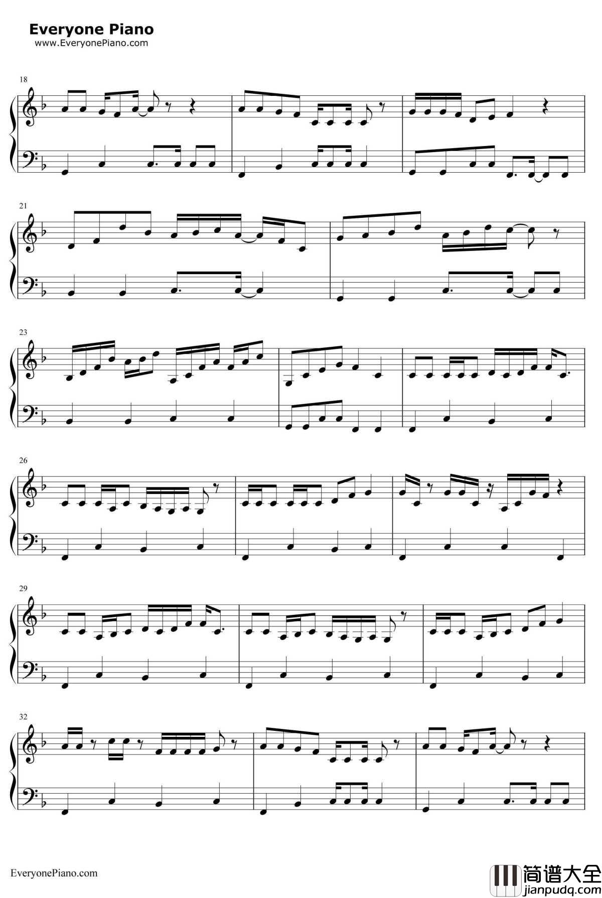咖喱咖喱钢琴谱_牛奶咖啡_欢乐颂2插曲