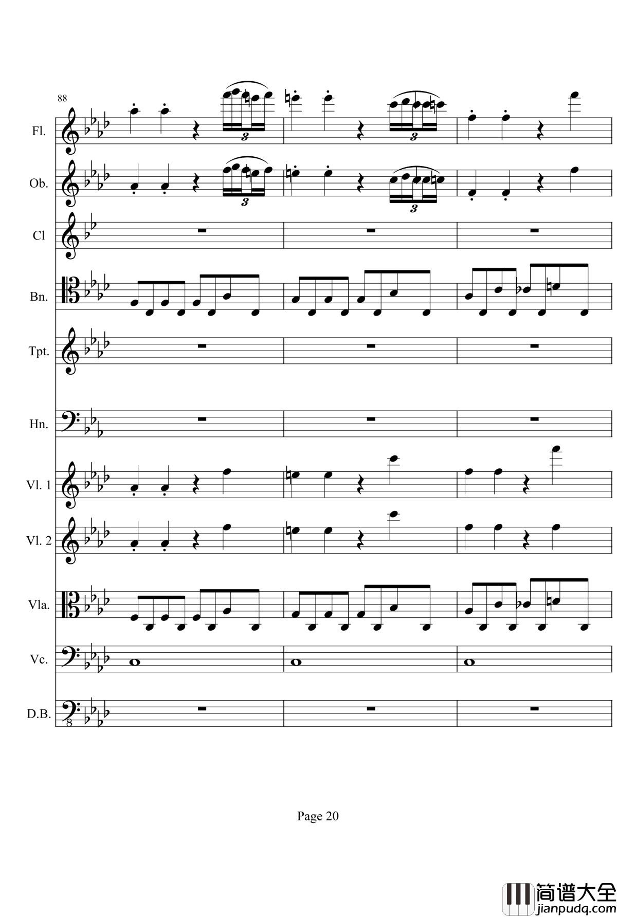 奏鸣曲之交响钢琴谱_第1首_Ⅰ_贝多芬_beethoven