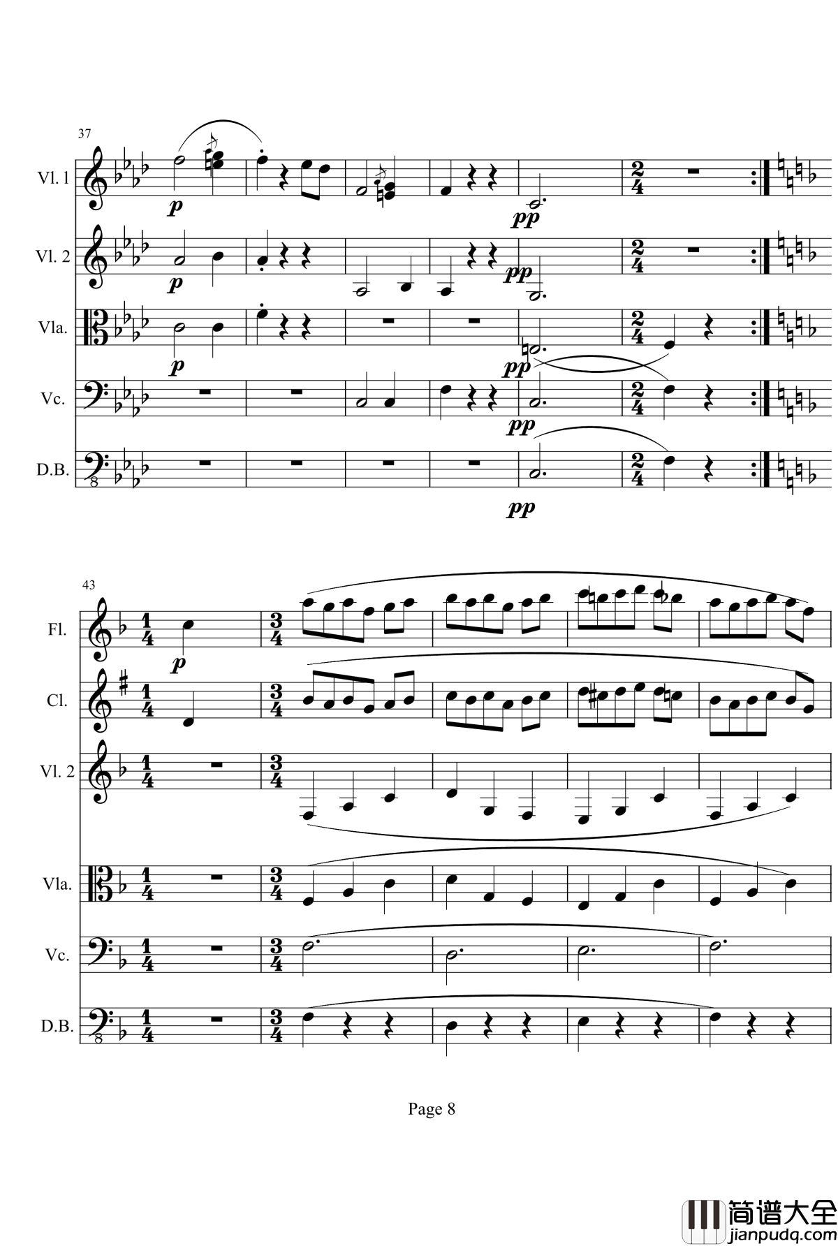 奏鸣曲之交响钢琴谱_第1首_Ⅲ_贝多芬_beethoven