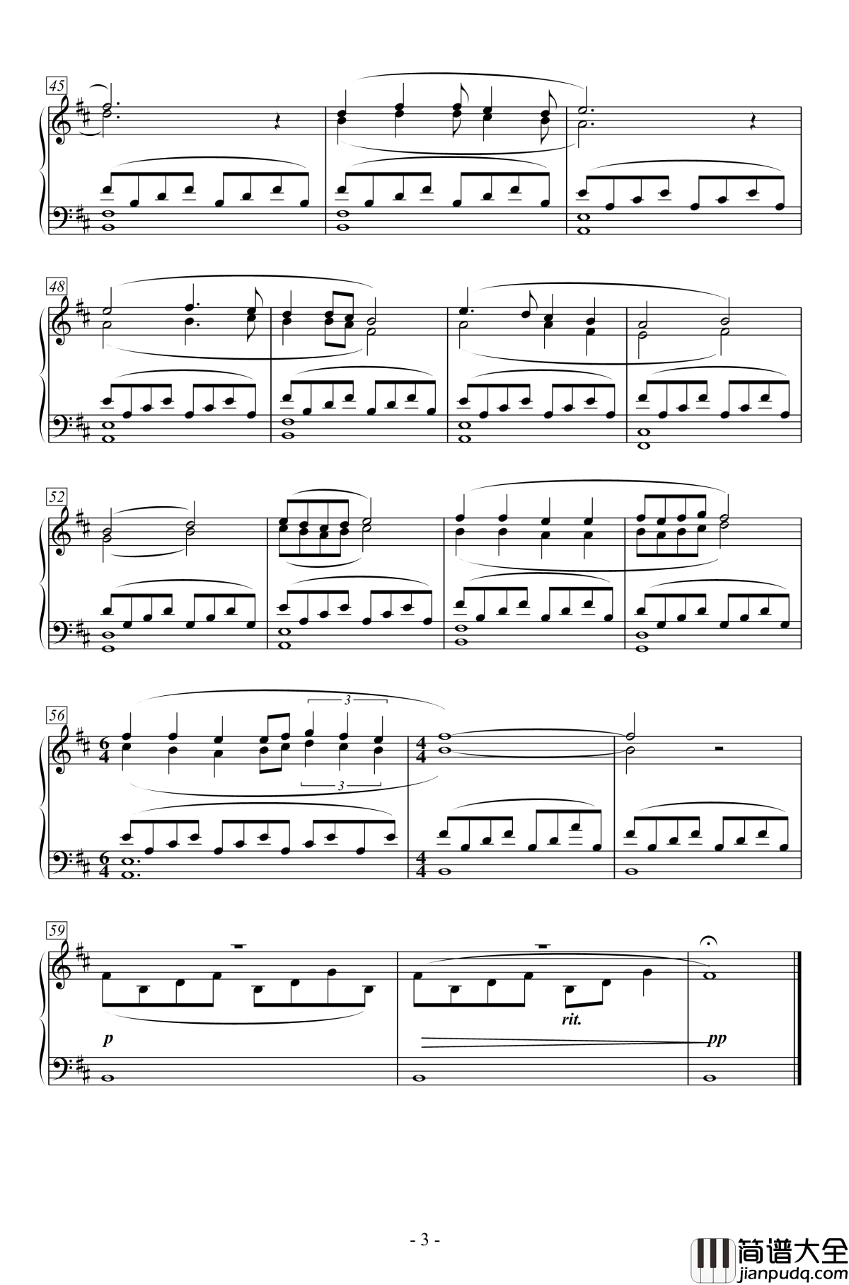 Quand_Je_Suis_Mis_Au_Retour钢琴谱_文明6法国古典时代BGM